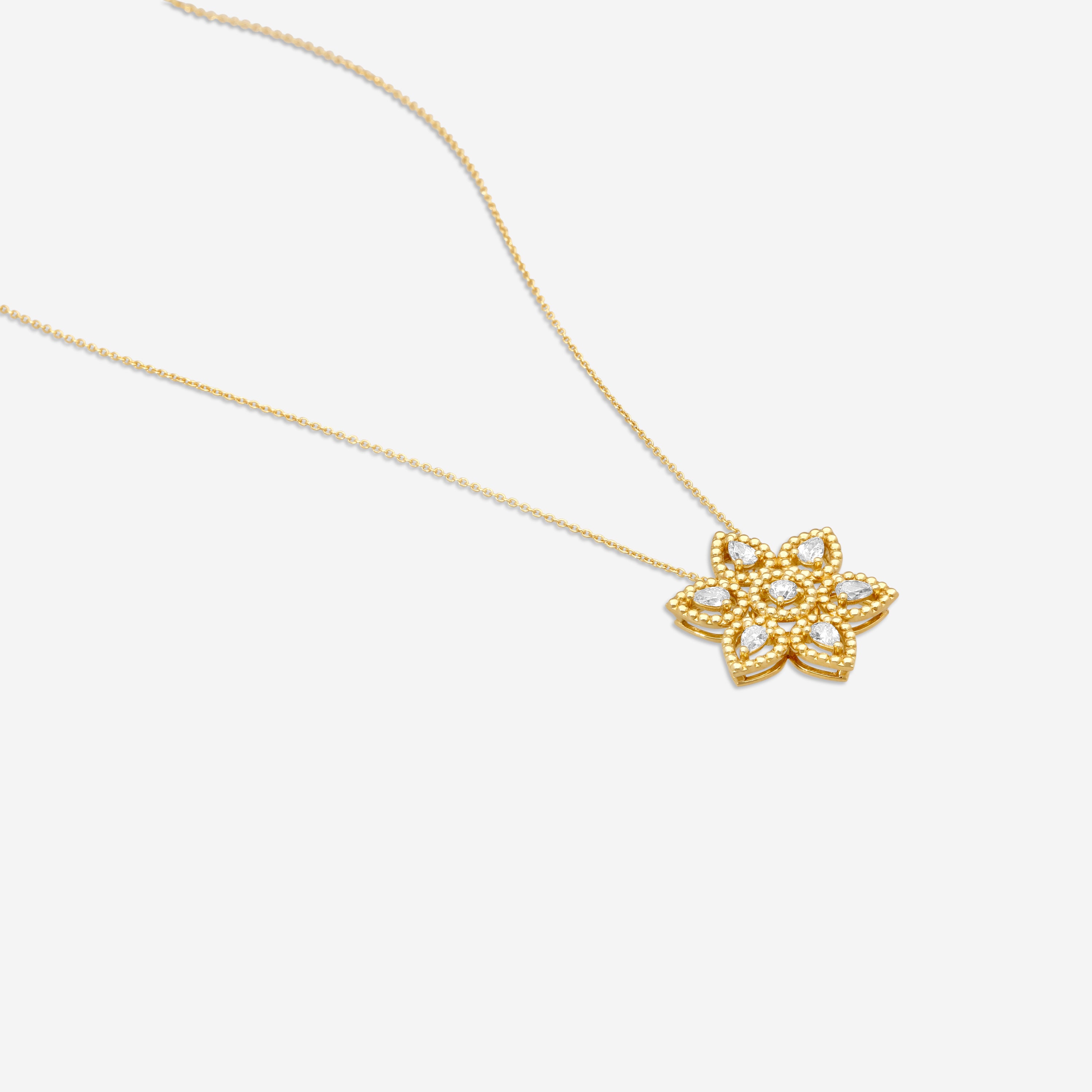 Roberto Coin Dolcetto 18K Yellow Gold Diamond Star Pendant Necklace 111493AYCHX0 — view 3