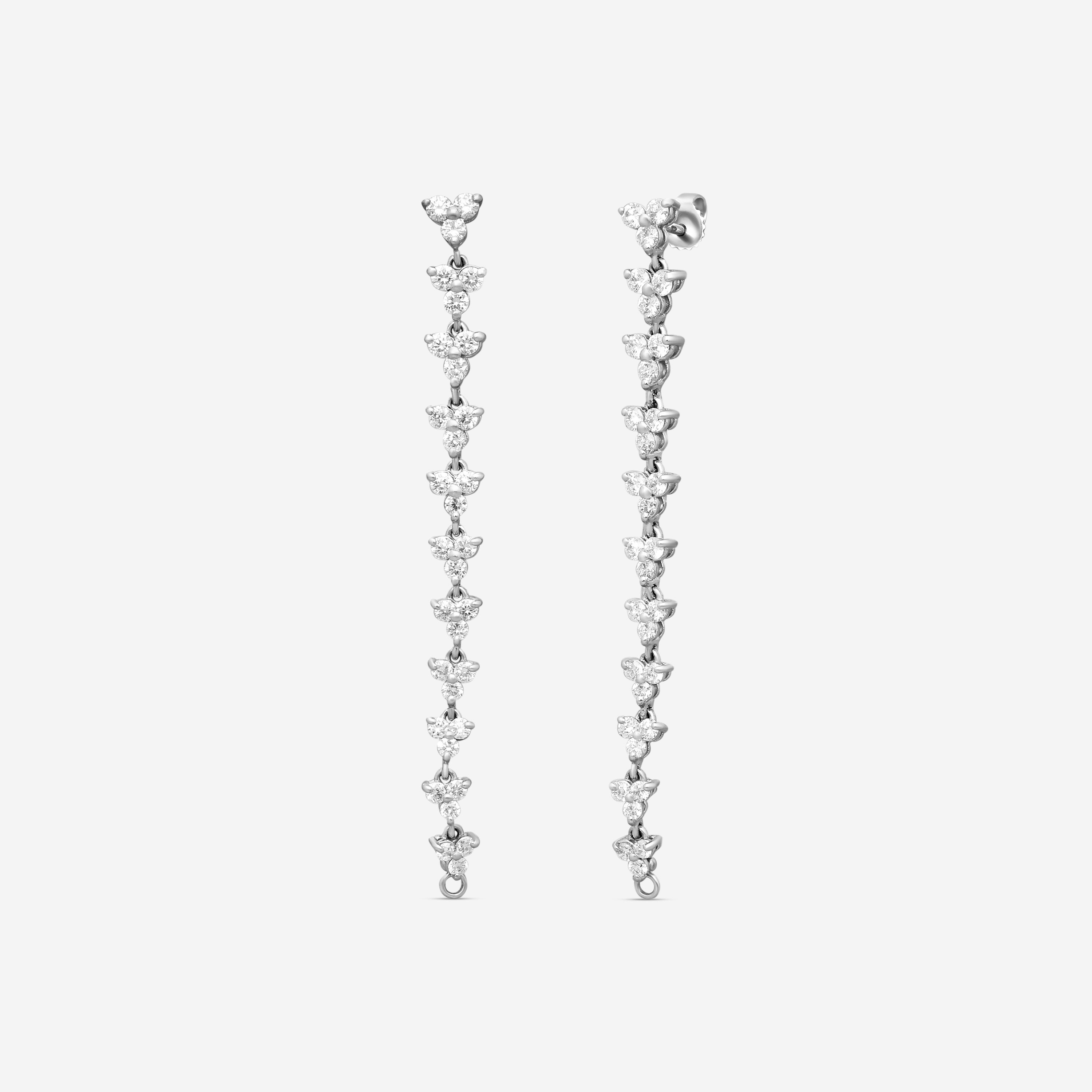 Roberto Coin 18K White Gold Diamond Convertible Drop Earrings 111449AWERX0 — view 2