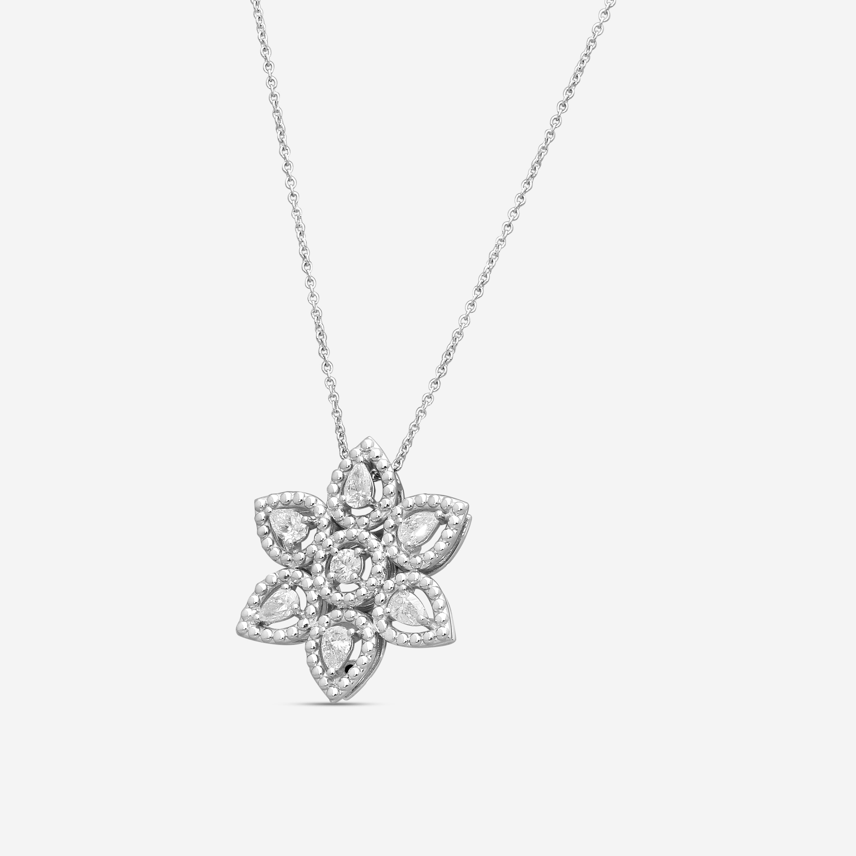 Roberto Coin Dolcetto 18K White Gold Diamond Star Pendant Necklace 111493AWCHX0 — view 2