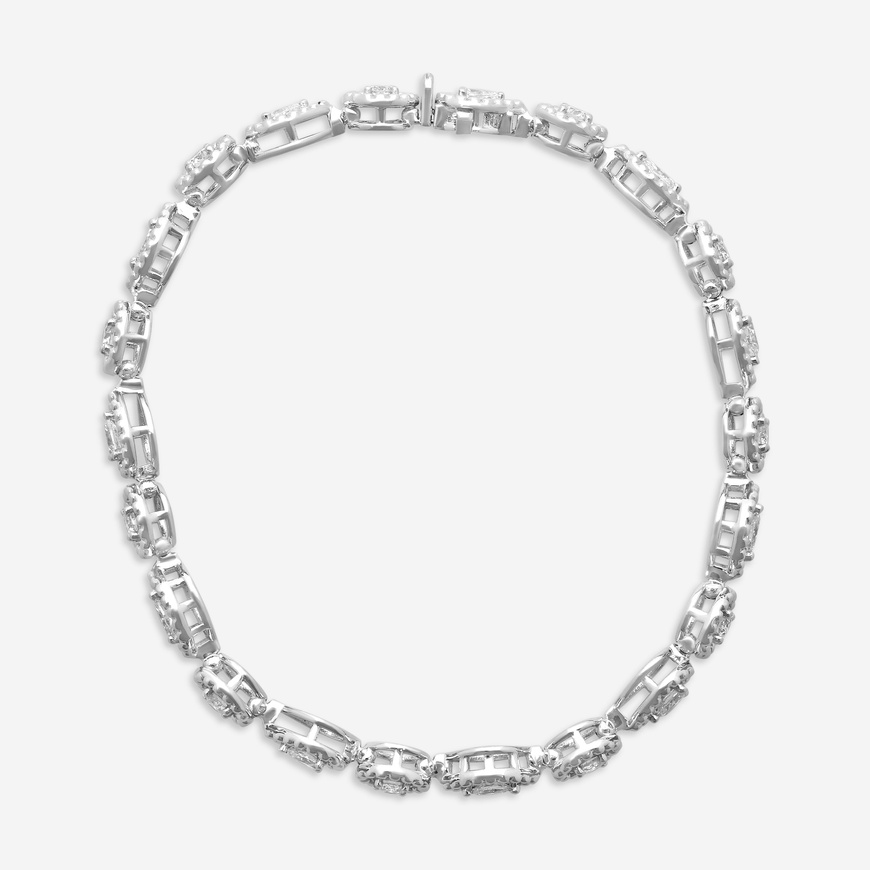 Roberto Coin Dolcetto 18K White Gold Diamond Tennis Bracelet 111491AWLBX0 — view 3