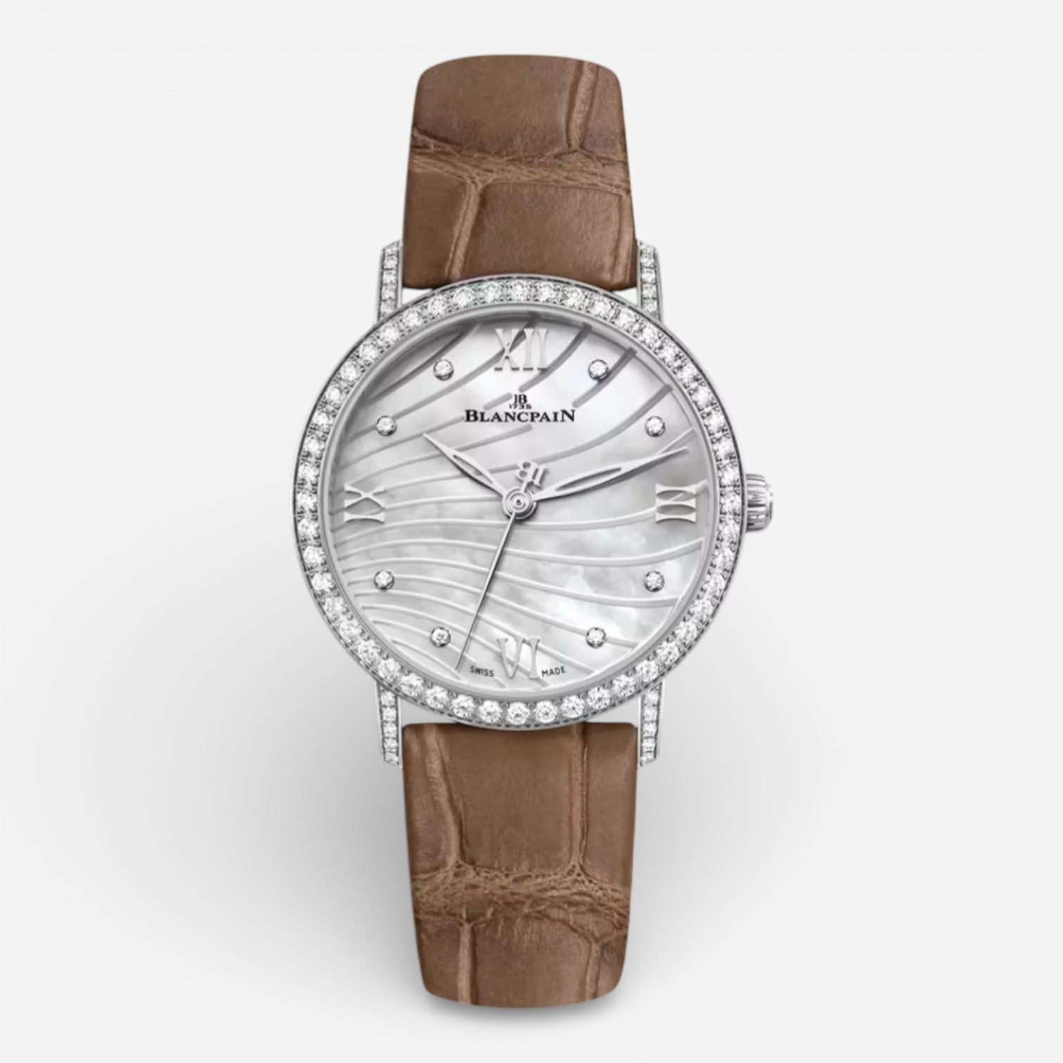 Blancpain Villeret Ultraplate Diamond Automatic Ladies Watch 6104-4654-55A