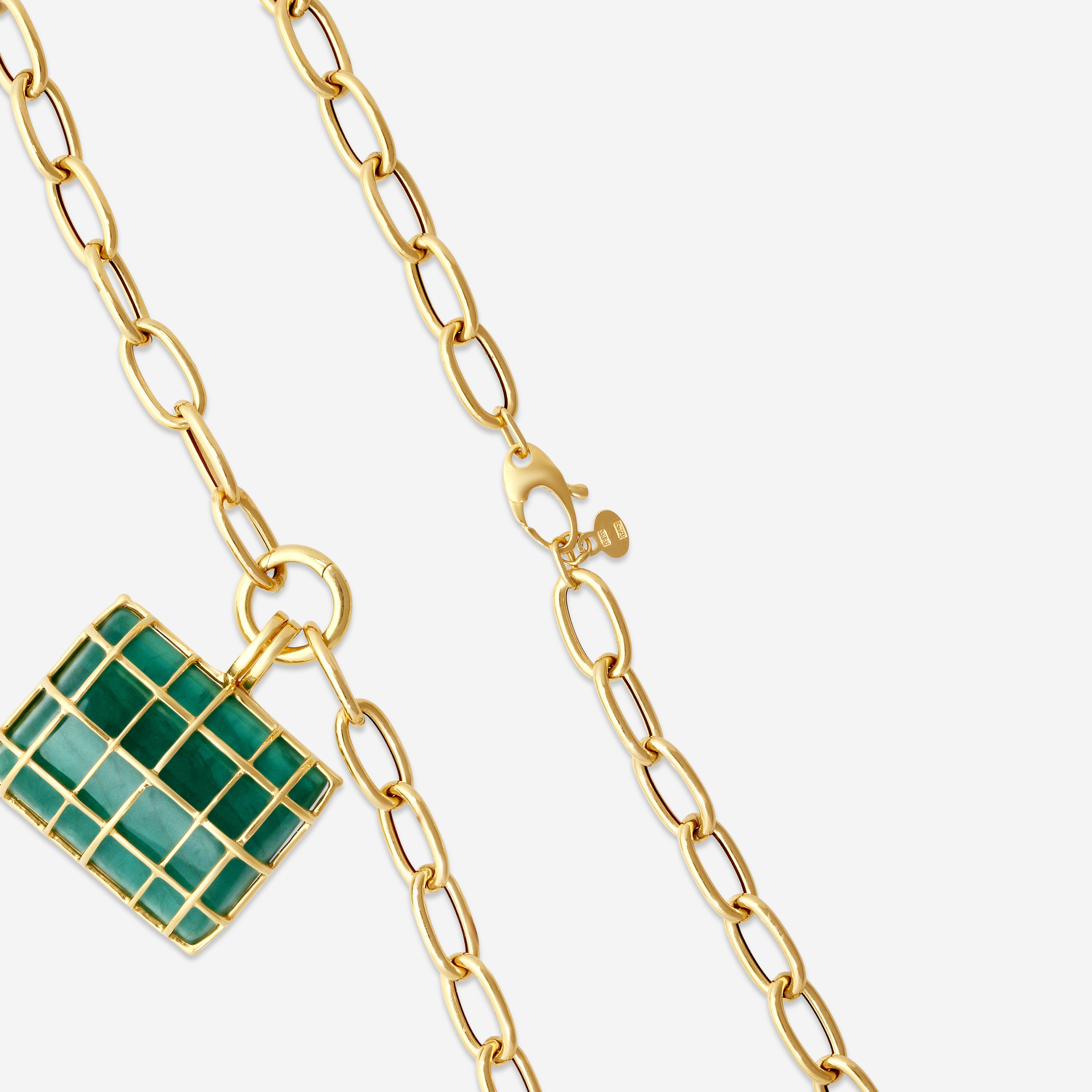 Goshwara G-One 18K Yellow Gold Large Emerald Cage Pendant Necklace JP0108-EM-Y-01 — view 4