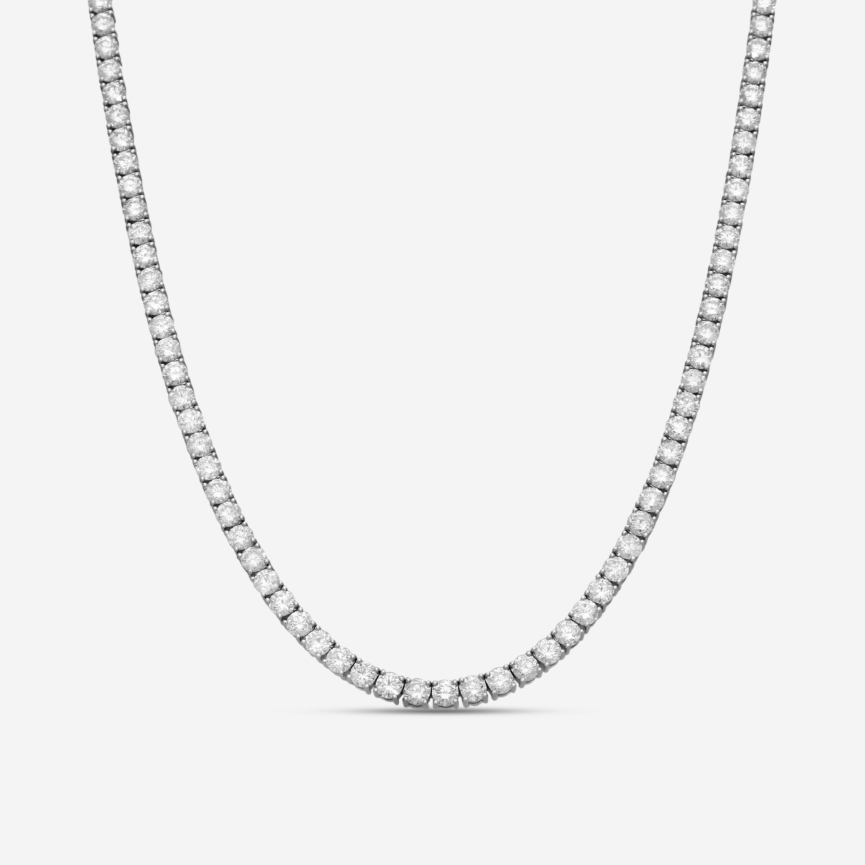 Ina Mar 14K White Gold 15.00 ctw Round Diamond 4-Prong Tennis Necklace N1197K-FW-1500F