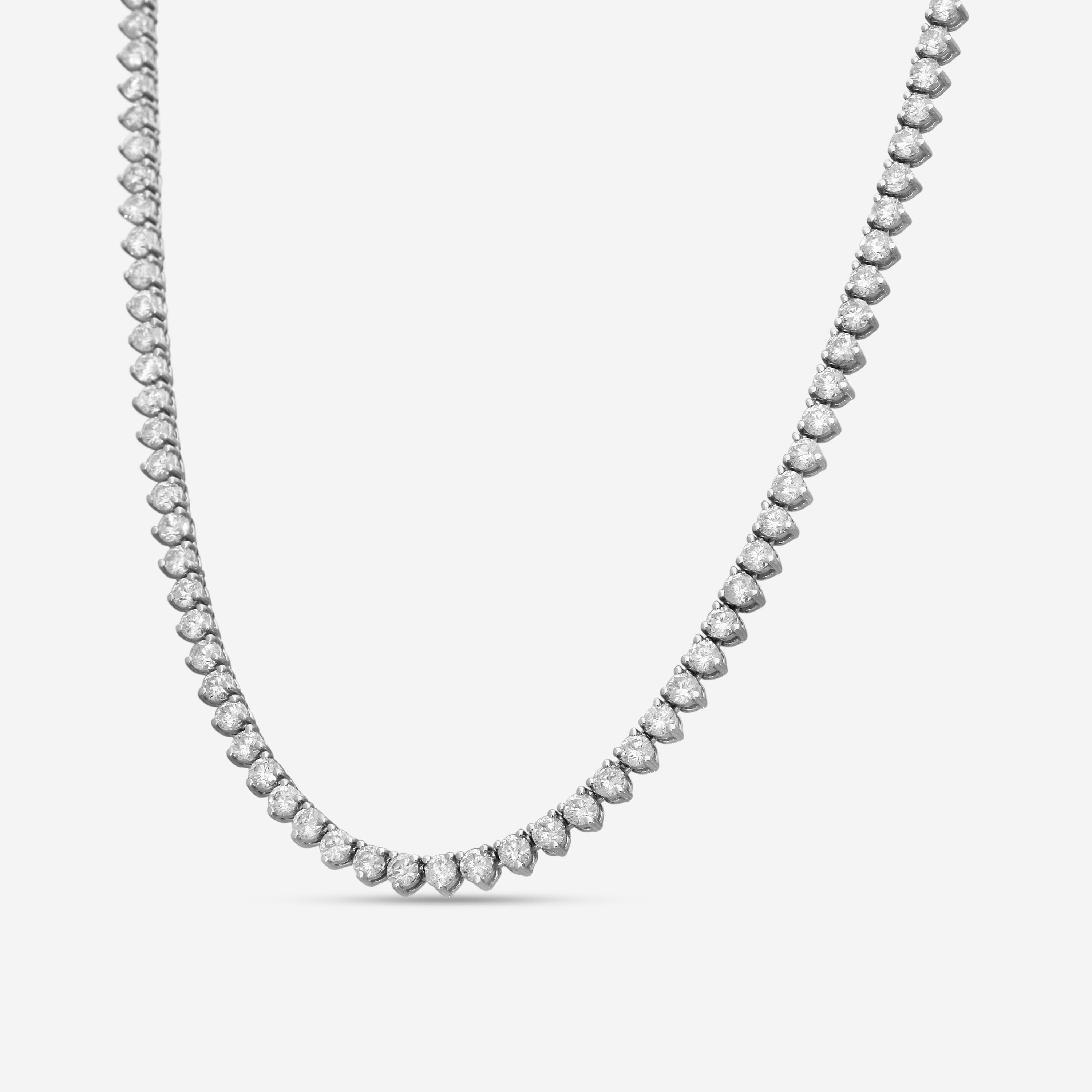 Ina Mar 14K White Gold 15.00 ctw Round Diamond Martini Tennis Necklace N1154F-FW-1500F — view 2