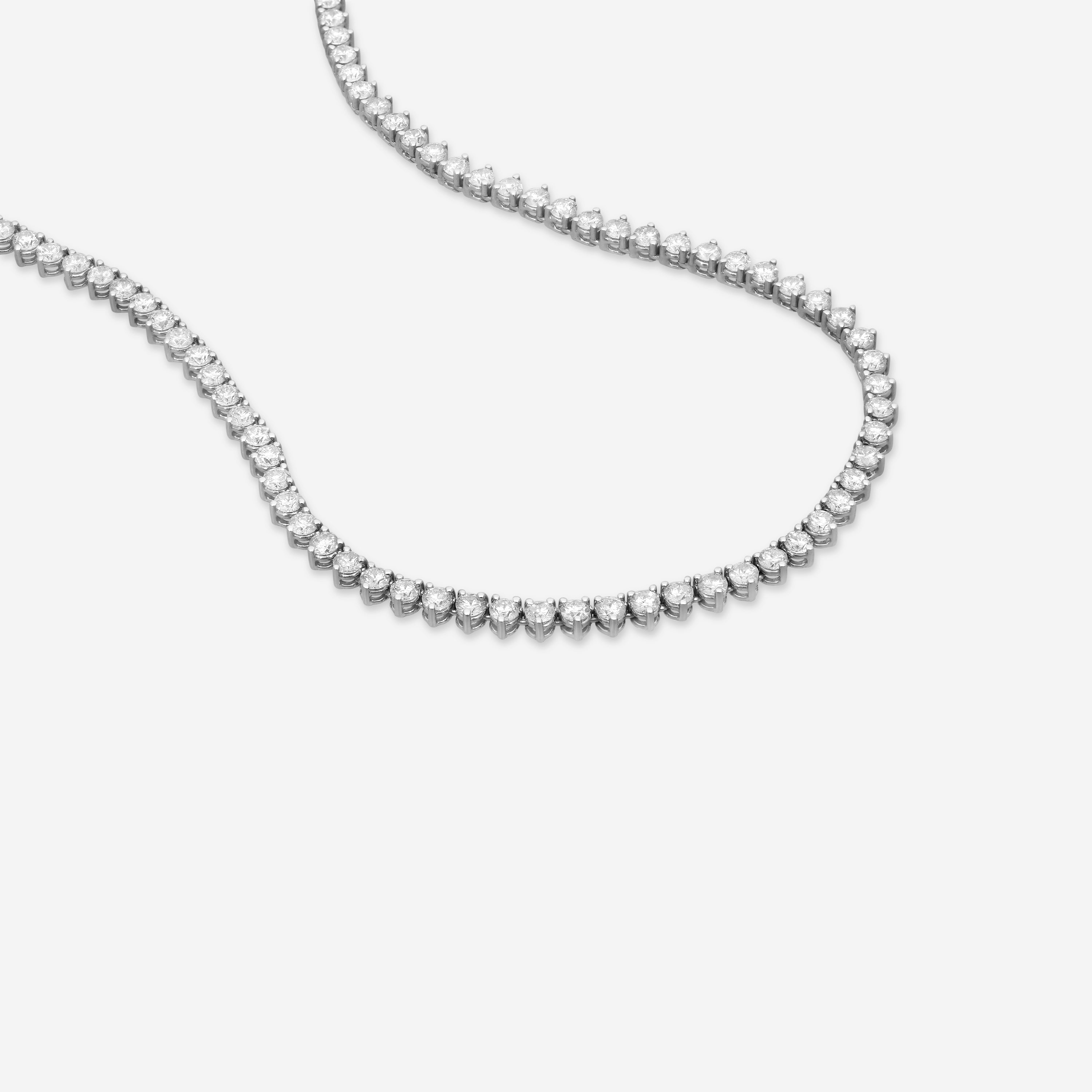 Ina Mar 14K White Gold 15.00 ctw Round Diamond Martini Tennis Necklace N1154F-FW-1500F — view 3