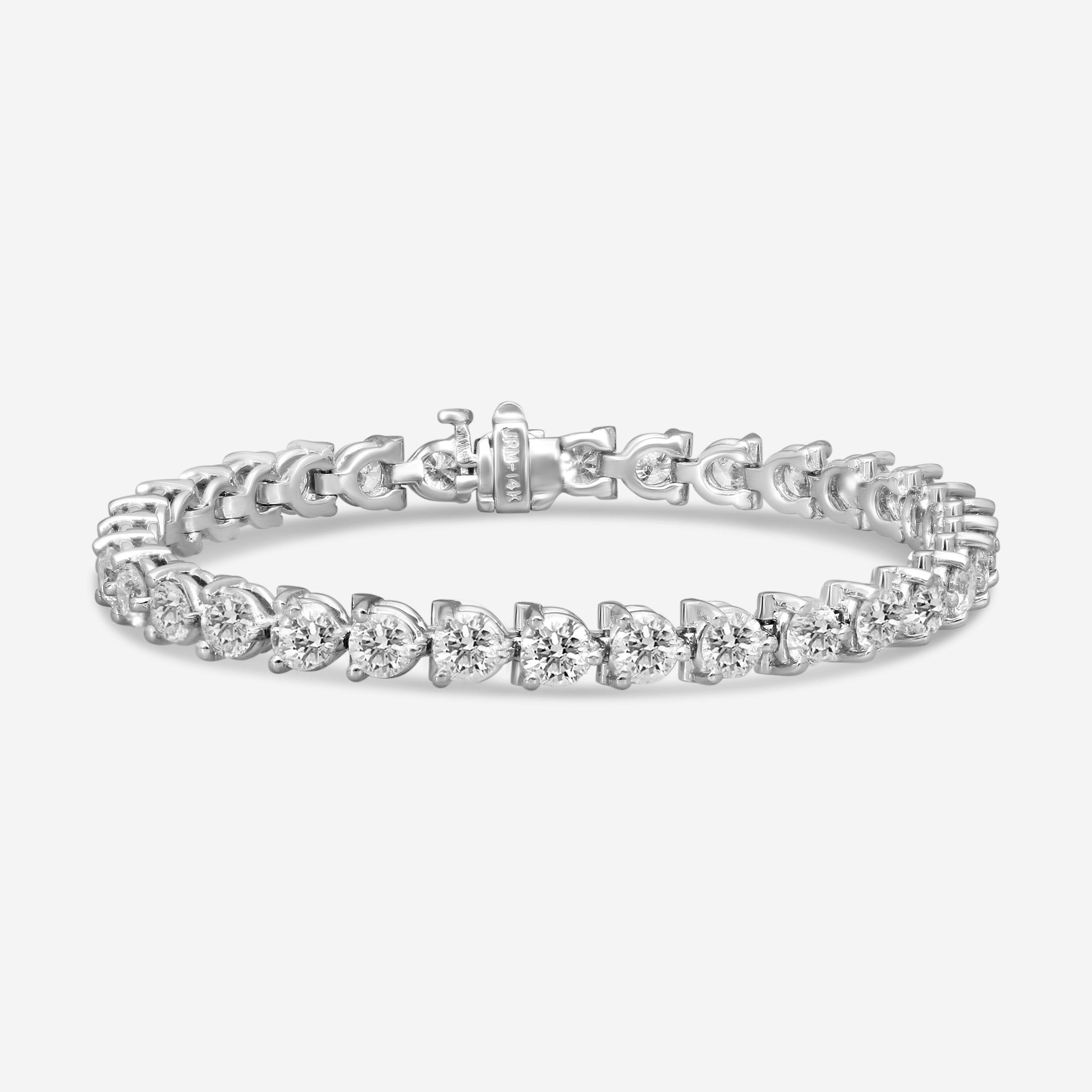 Ina Mar 14K White Gold 10.00 ctw Round Diamond Martini Tennis Bracelet B1076H-FW-1000F