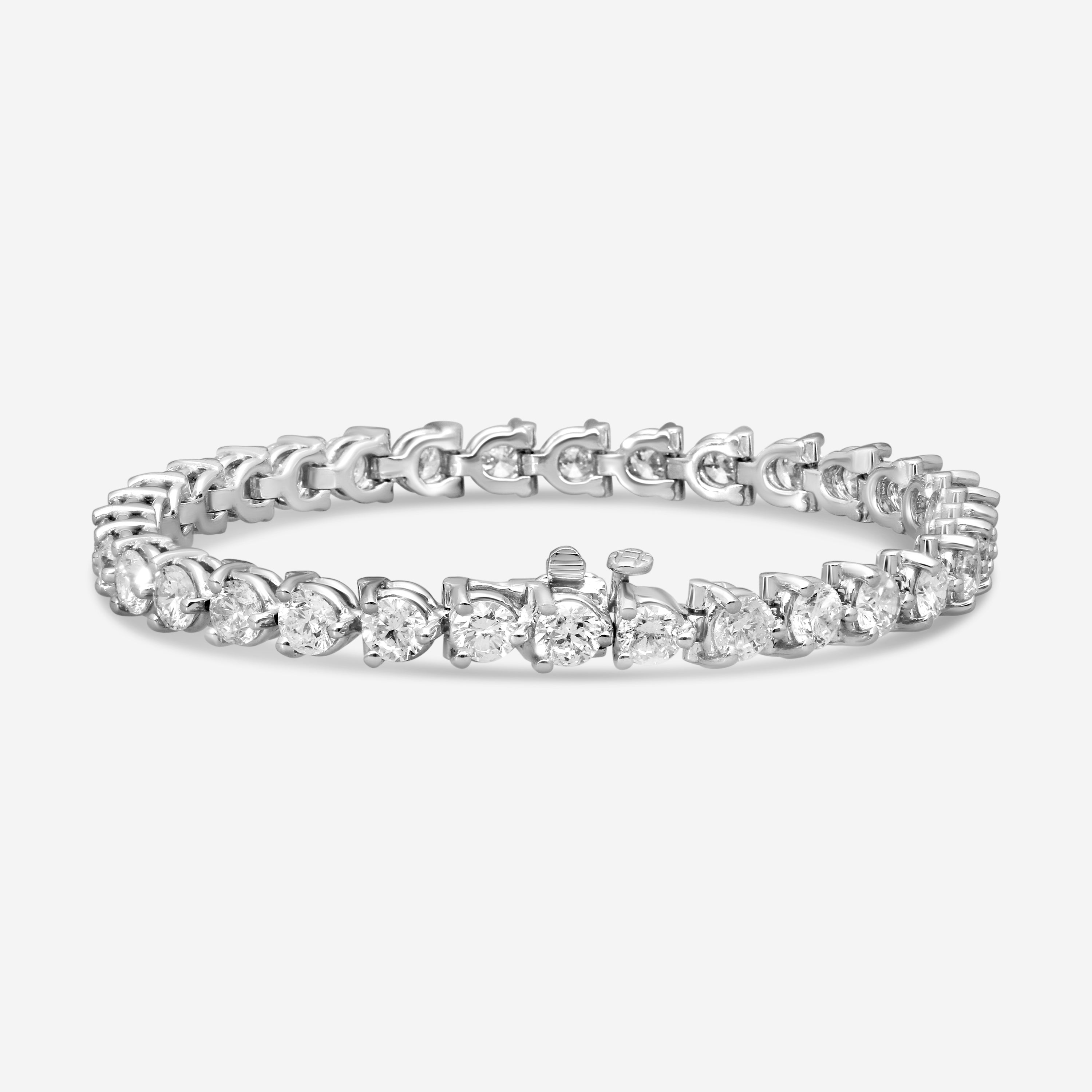 Ina Mar 14K White Gold 10.00 ctw Round Diamond Martini Tennis Bracelet B1076H-FW-1000F — view 2