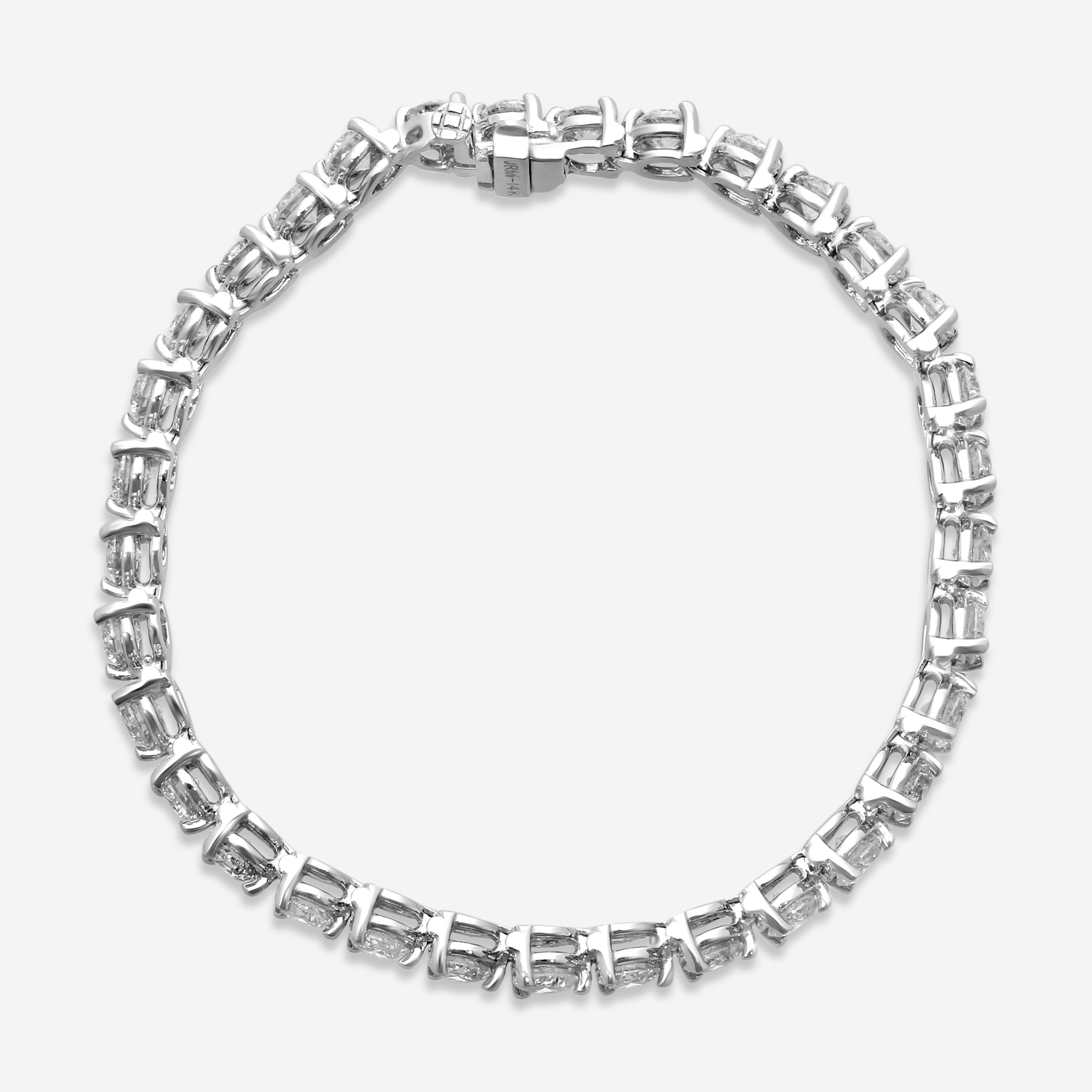 Ina Mar 14K White Gold 10.00 ctw Round Diamond Martini Tennis Bracelet B1076H-FW-1000F — view 3