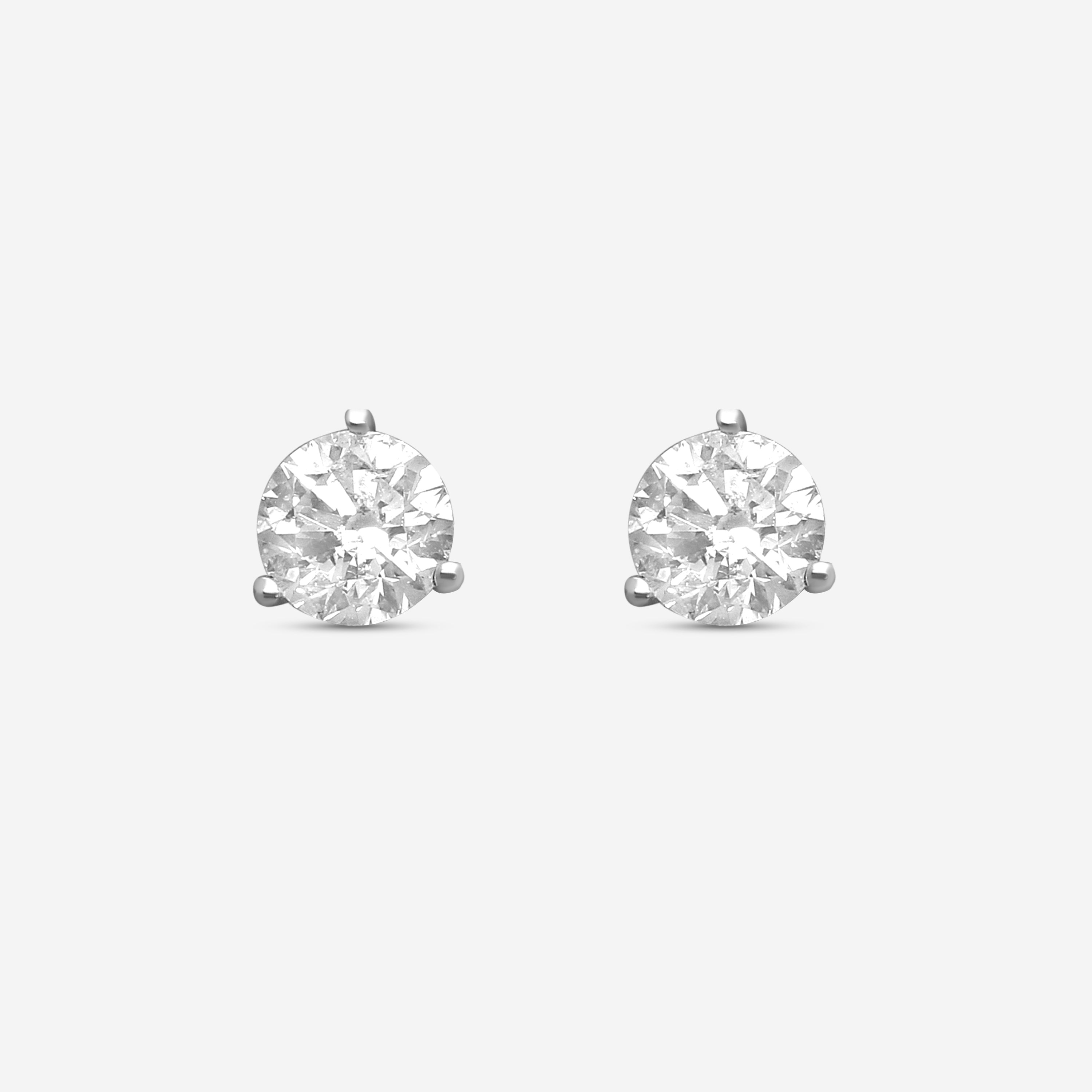 Ina Mar 14K White Gold 2.00 ctw Round Diamond Martini Stud Earrings ST1001D-FW-200F