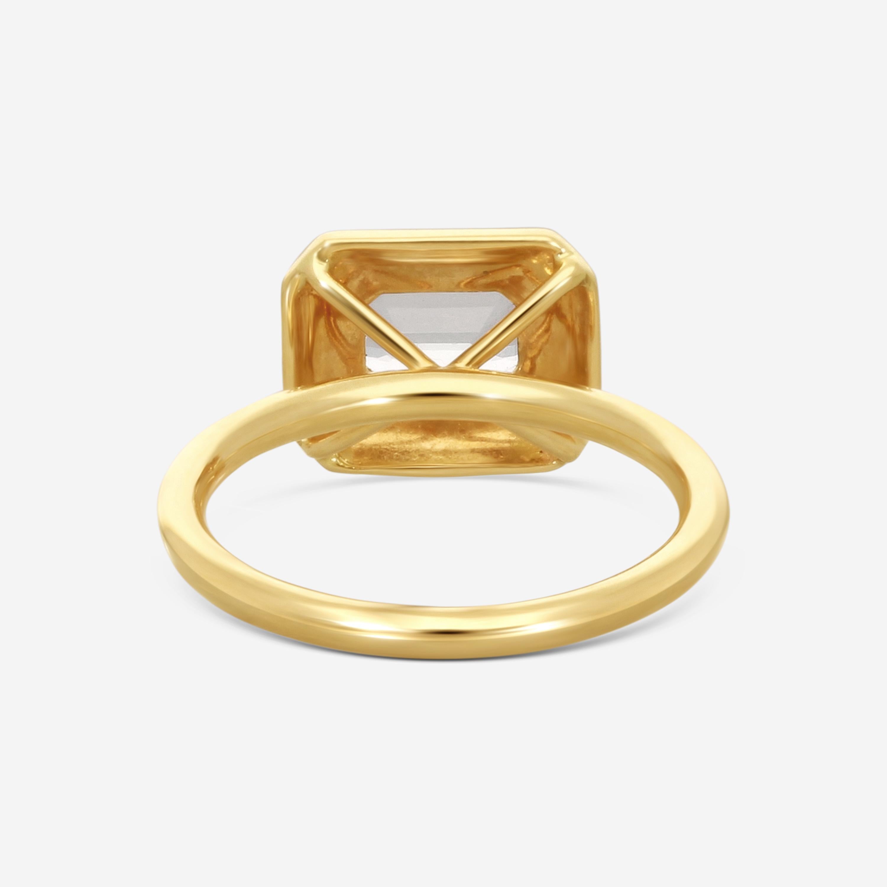 Goshwara Queen 18K Yellow Gold Enamel & Rock Crystal Ring Sz. 6.75 JR0291-RC — view 3