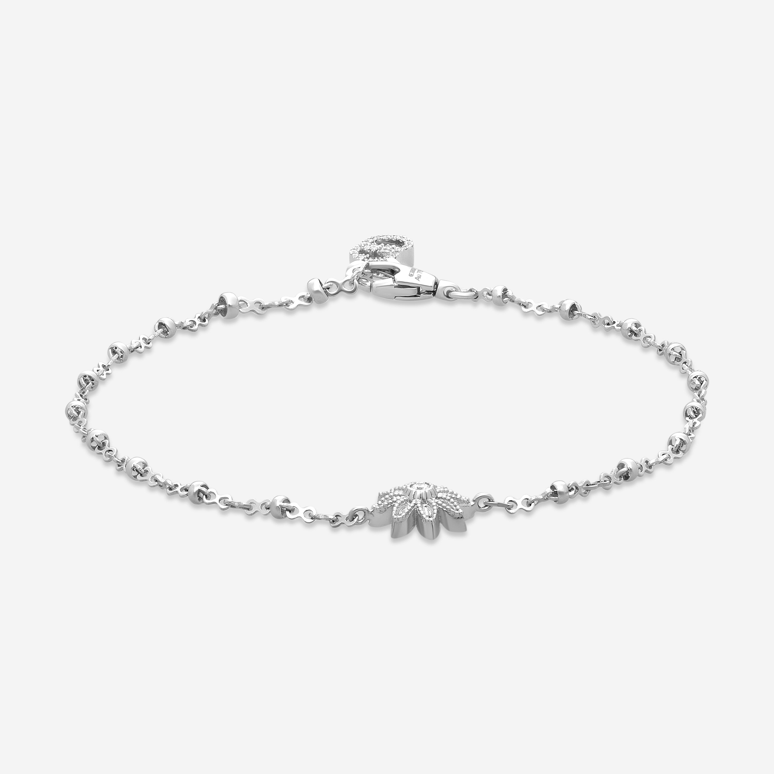 Gucci Flora 18K White Gold Diamond Bracelet YBA581817001017 — view 2