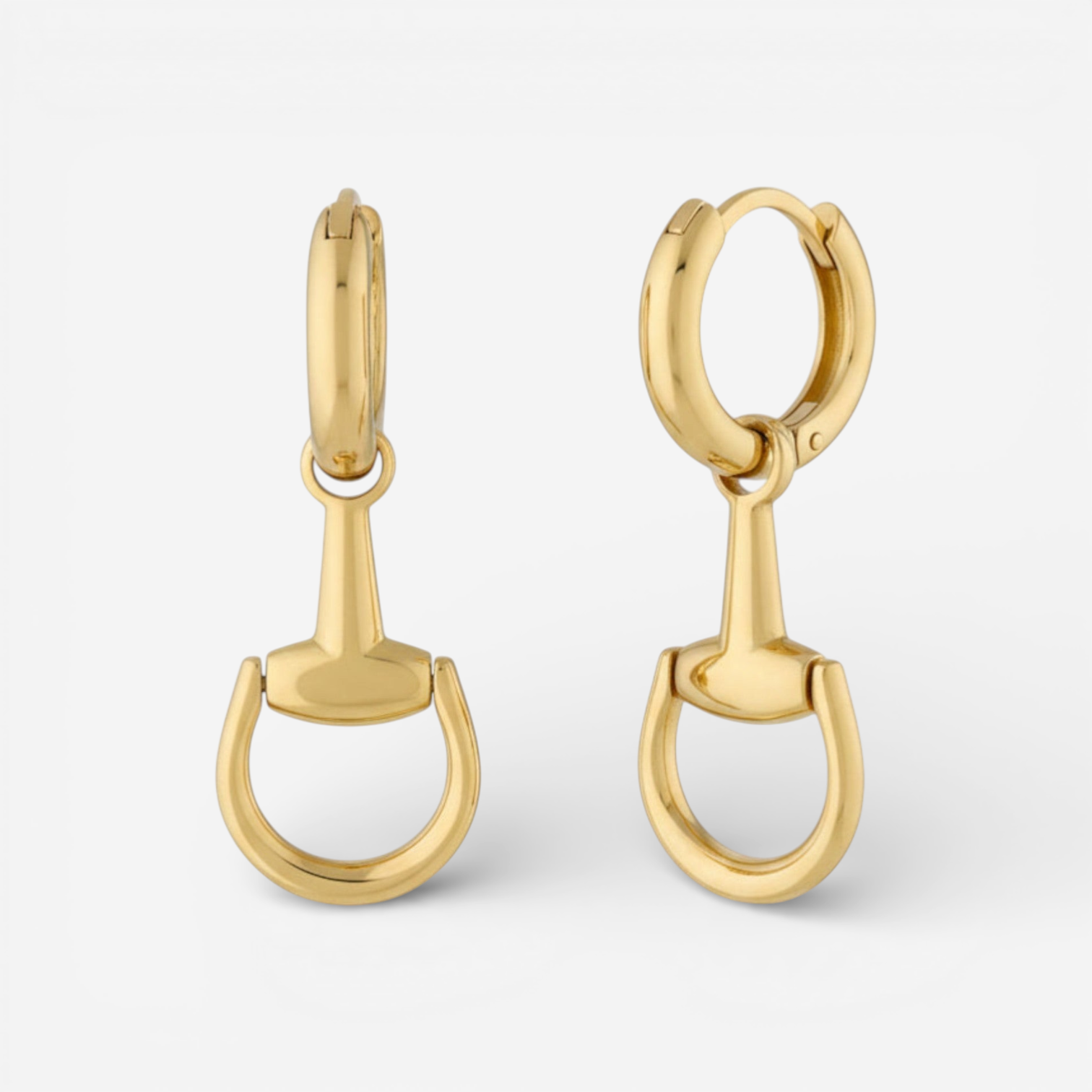 Gucci Horsebit 18K Yellow Gold Drop Earrings YBD79565600100U