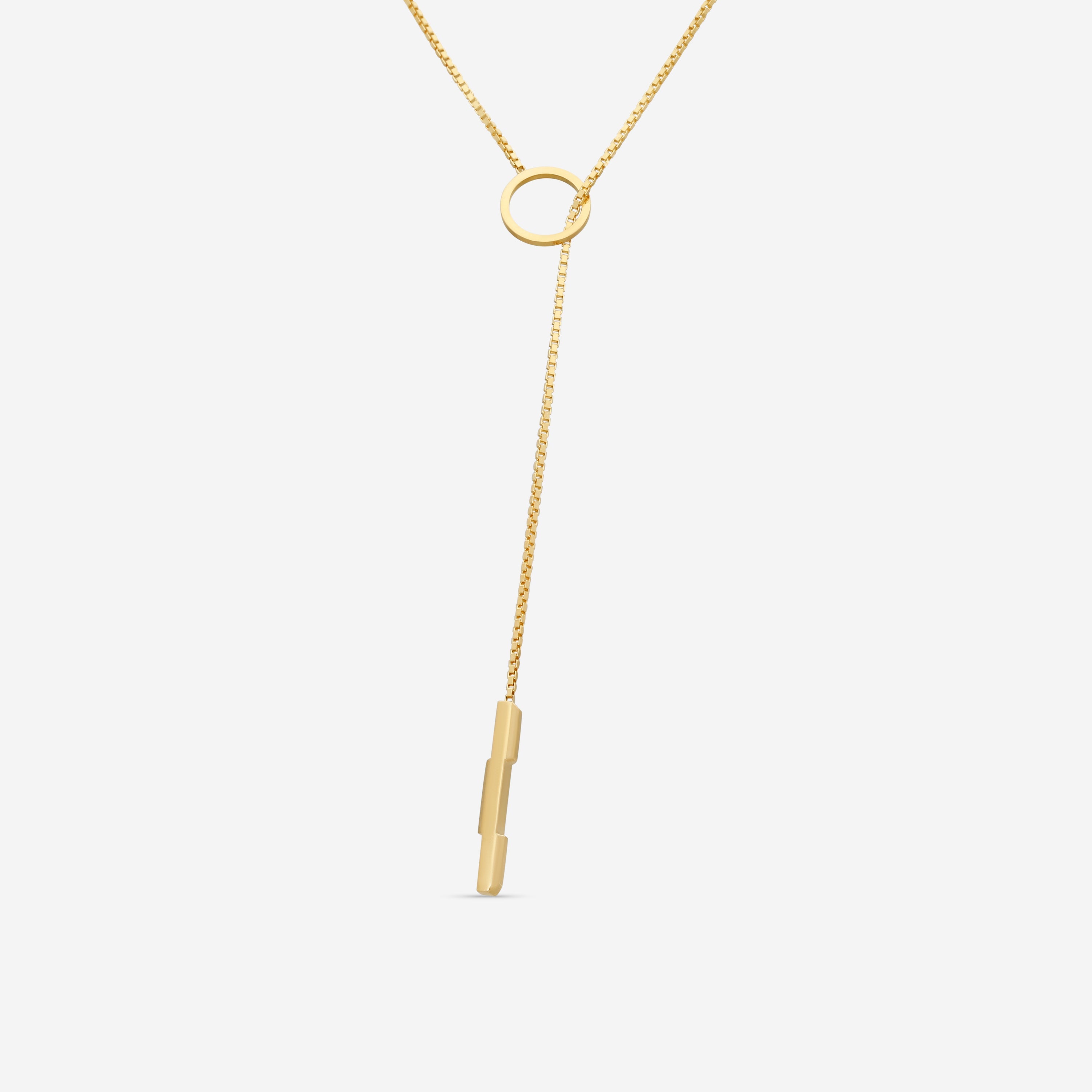 Gucci Link to Love 18K Yellow Gold Lariat Necklace YBB662110001 — view 2