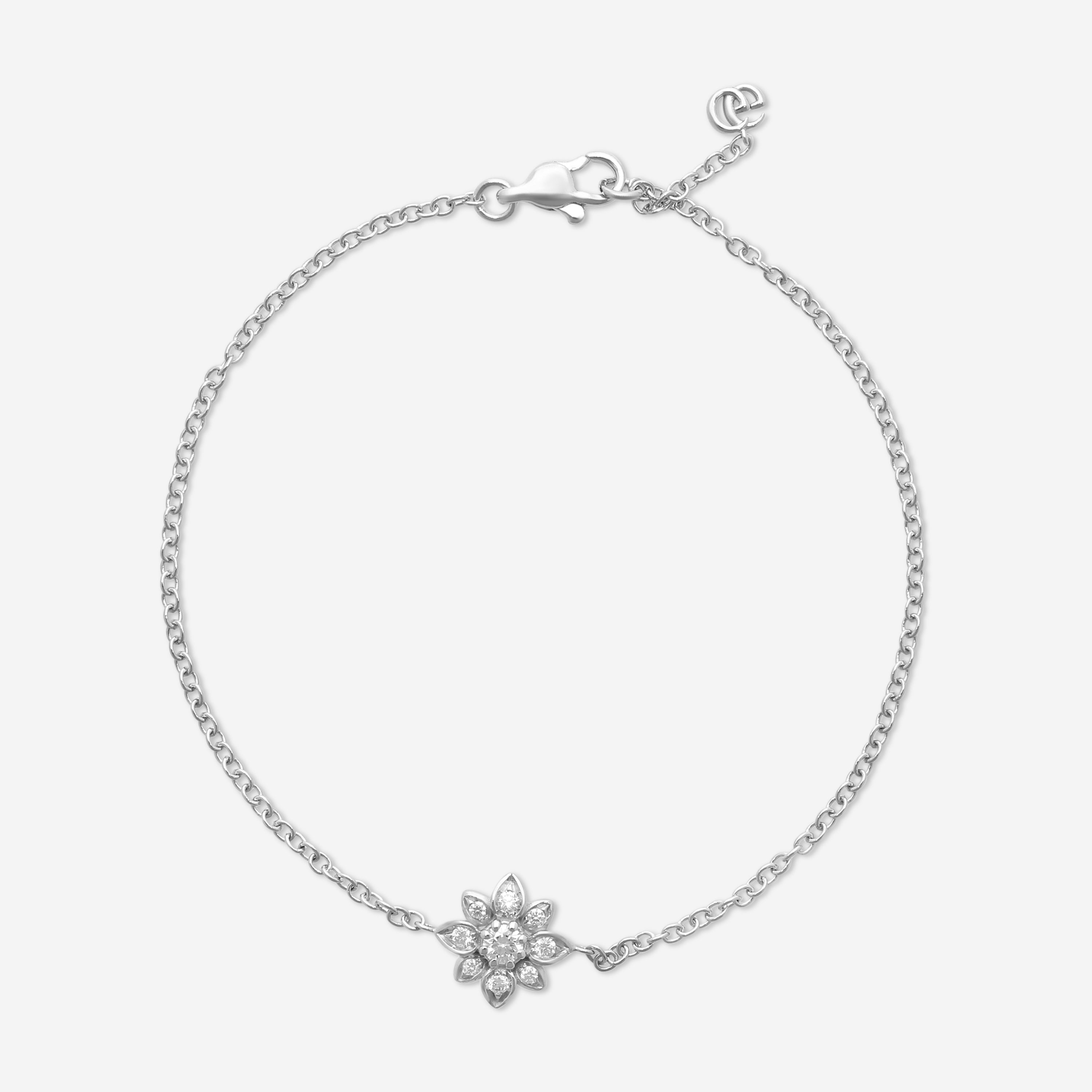 Gucci Flora 18K White Gold Diamond Bracelet YBA796237001017