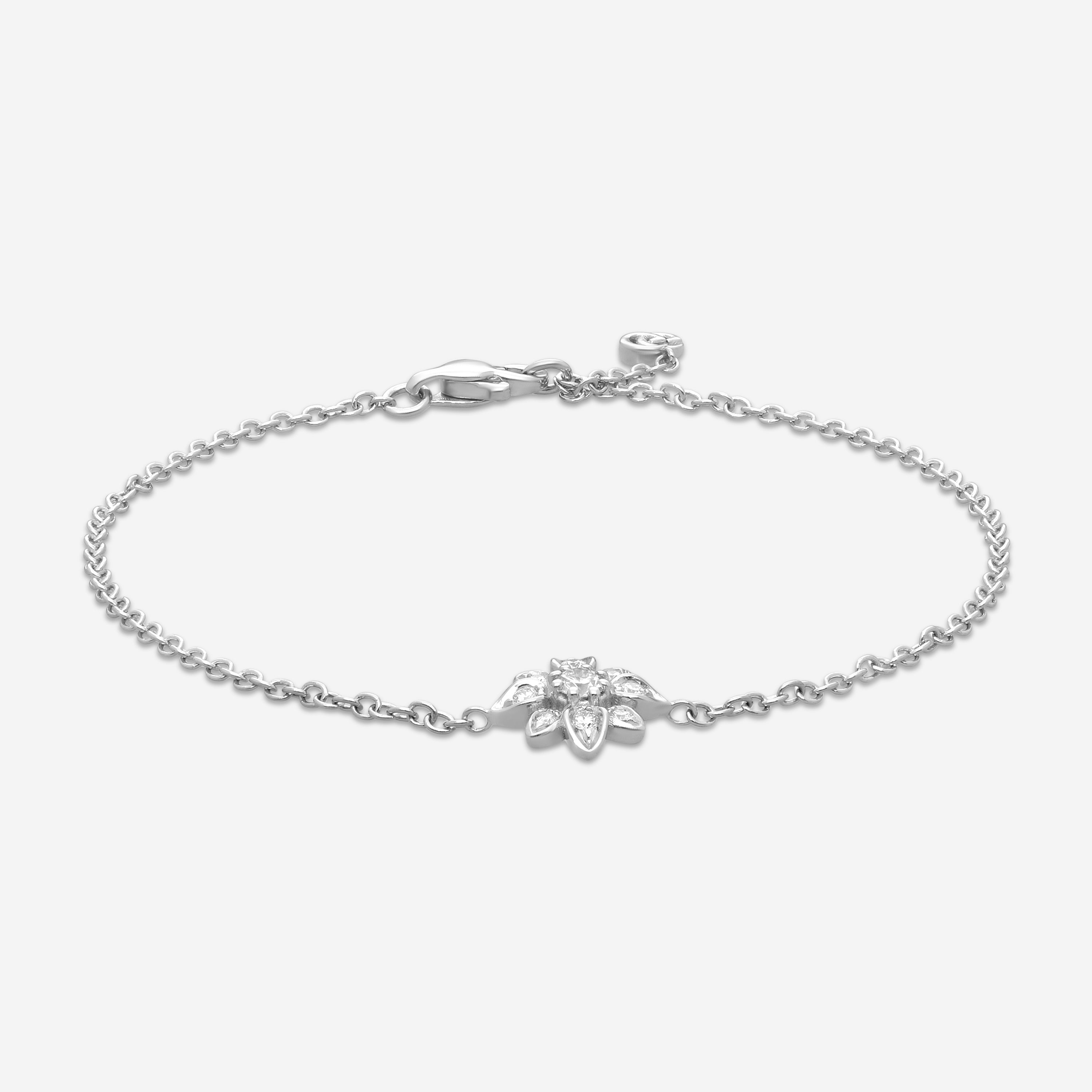 Gucci Flora 18K White Gold Diamond Bracelet YBA796237001017 — view 2