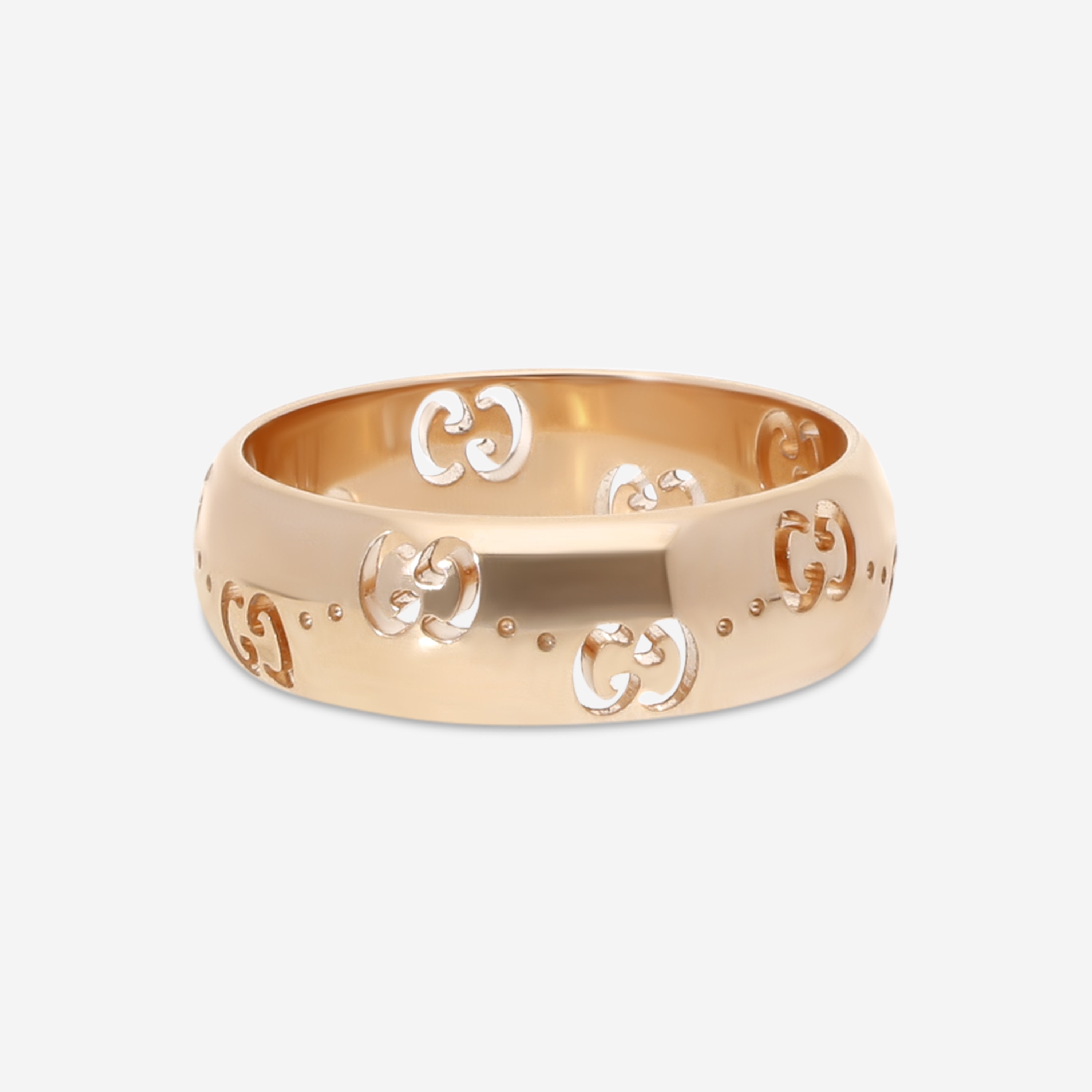 Gucci Icon 18K Rose Gold Band Ring YBC8043350020