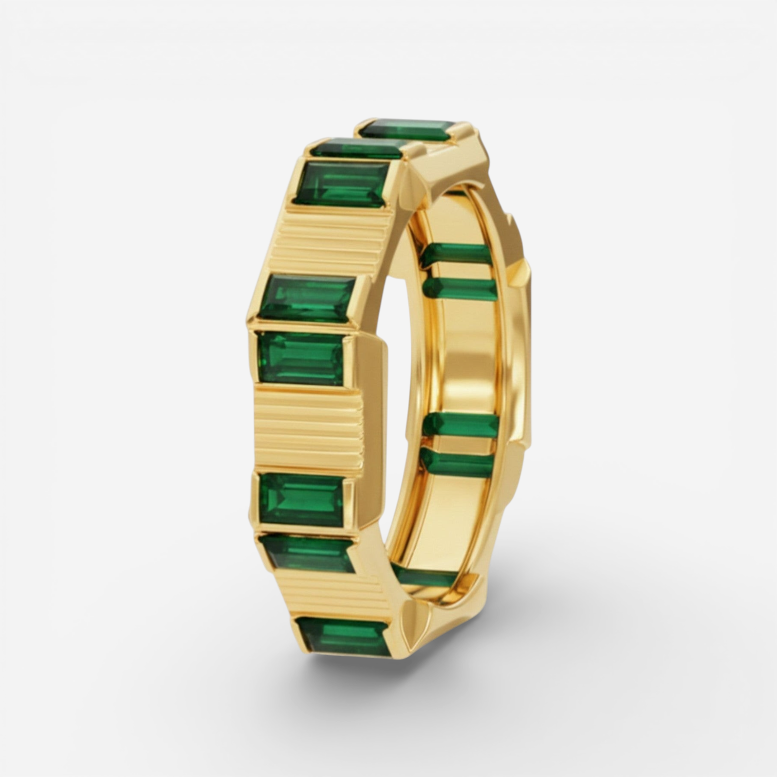 Gucci Link to Love 18K Yellow Gold Tourmaline Band Ring YBC7024140020 — view 3