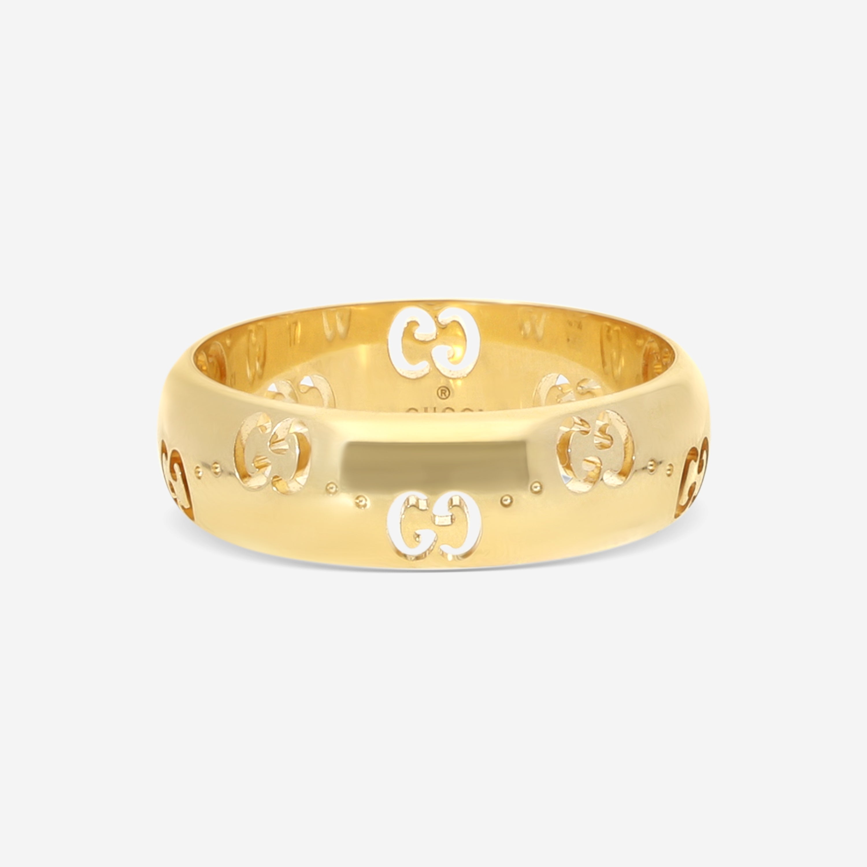 Gucci Icon 18K Yellow Gold Band Ring YBC804329001