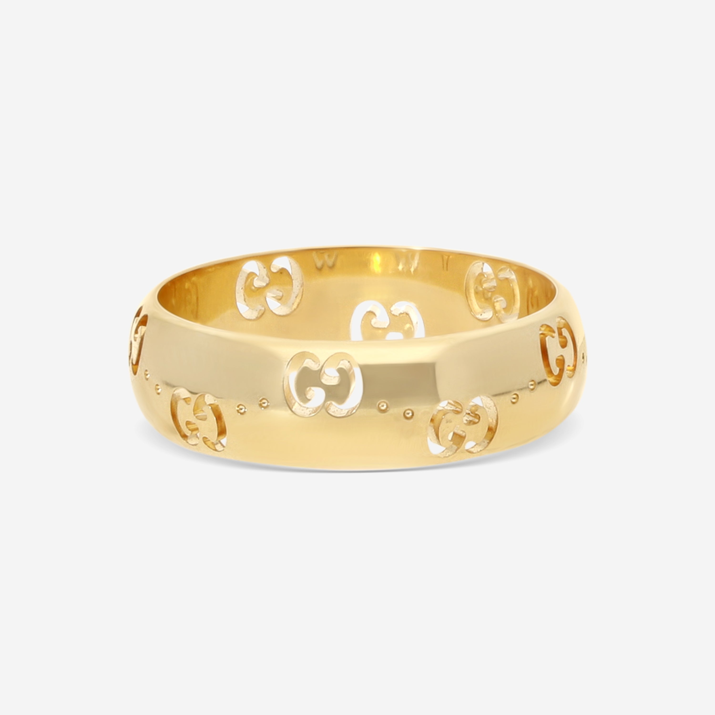 Gucci Icon 18K Yellow Gold Band Ring YBC804329001 — view 3