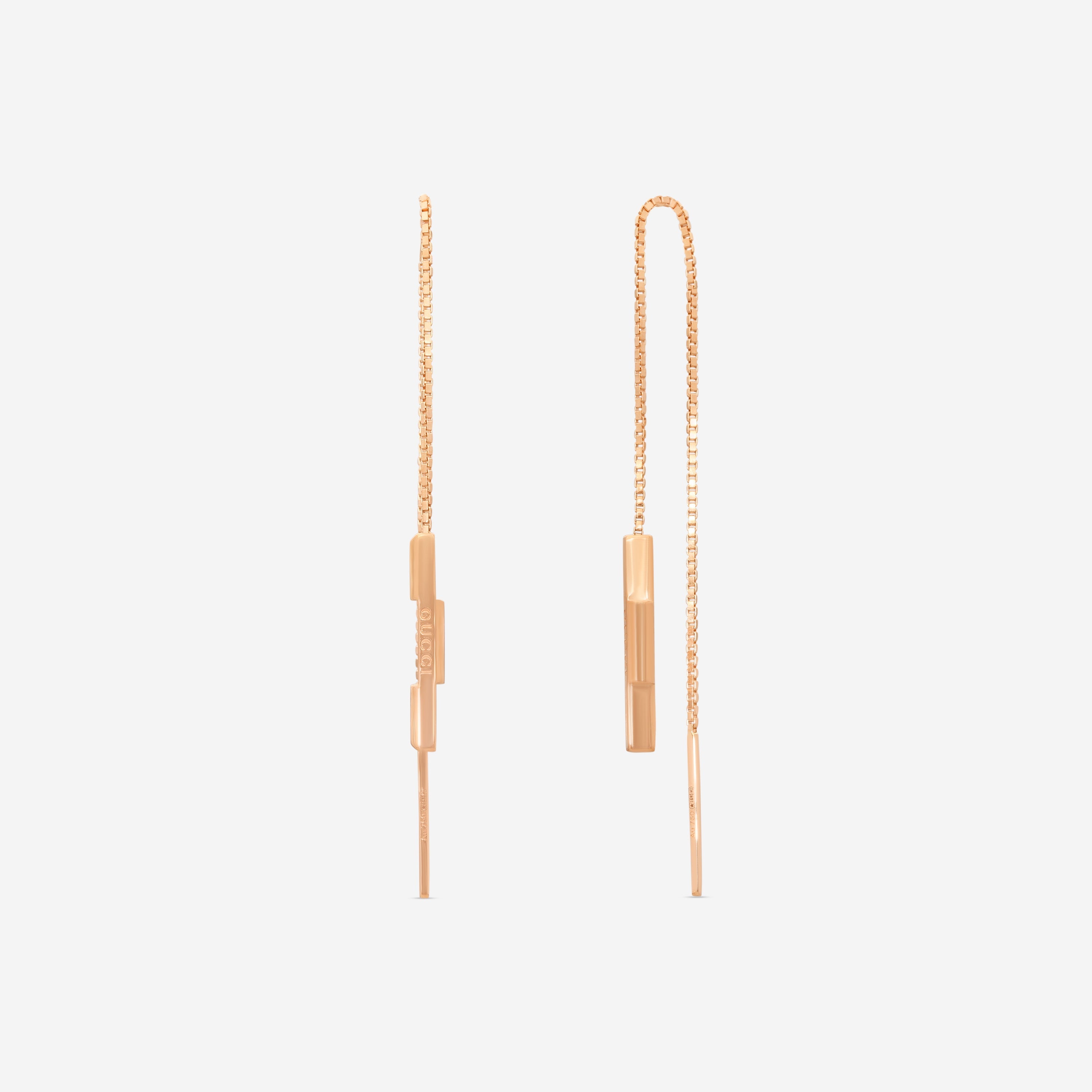 Gucci Link to Love 18K Rose Gold Drop Earrings YBD66211500200U — view 3