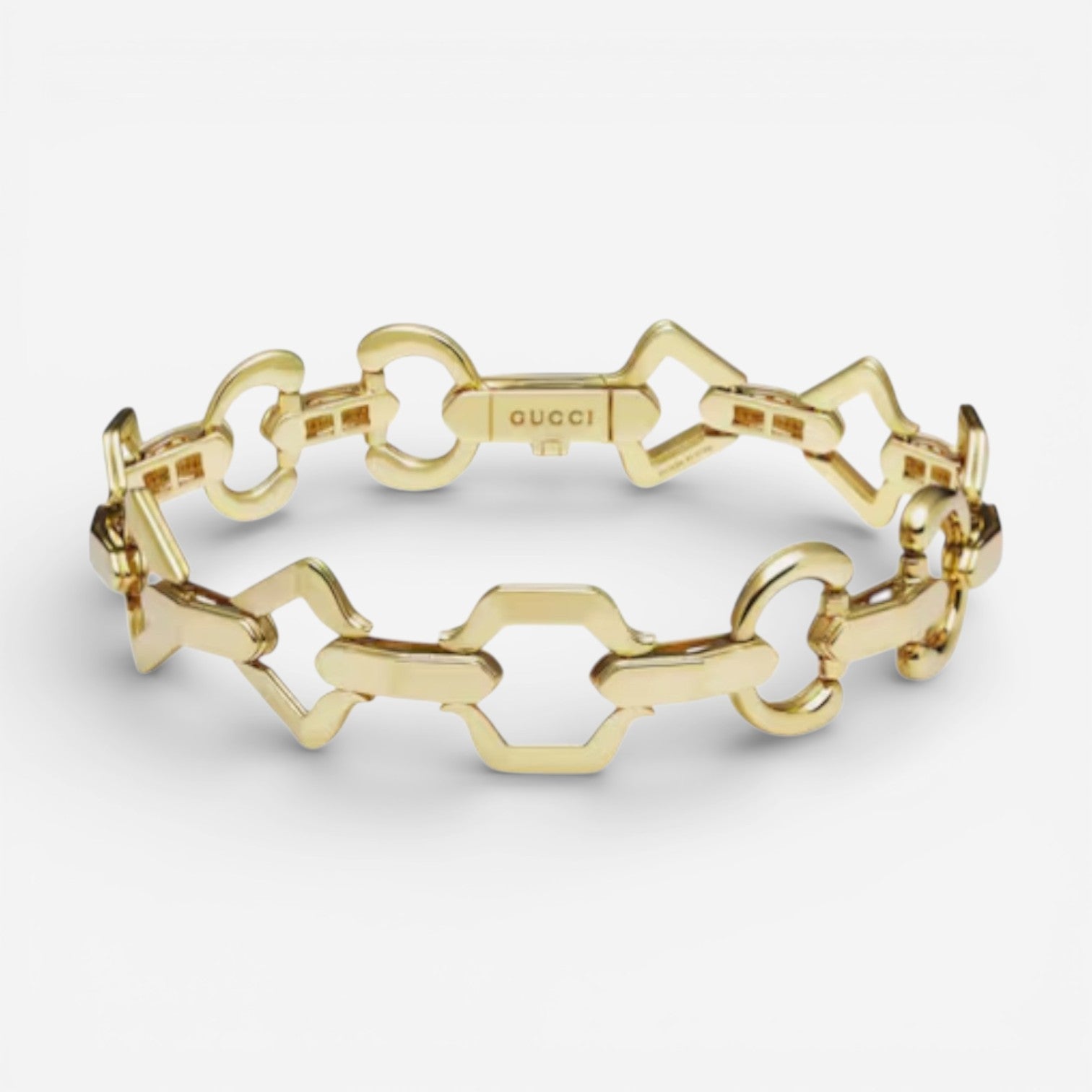 Gucci 18K Yellow Gold Horsebit Bracelet YBA749662001016 — view 2