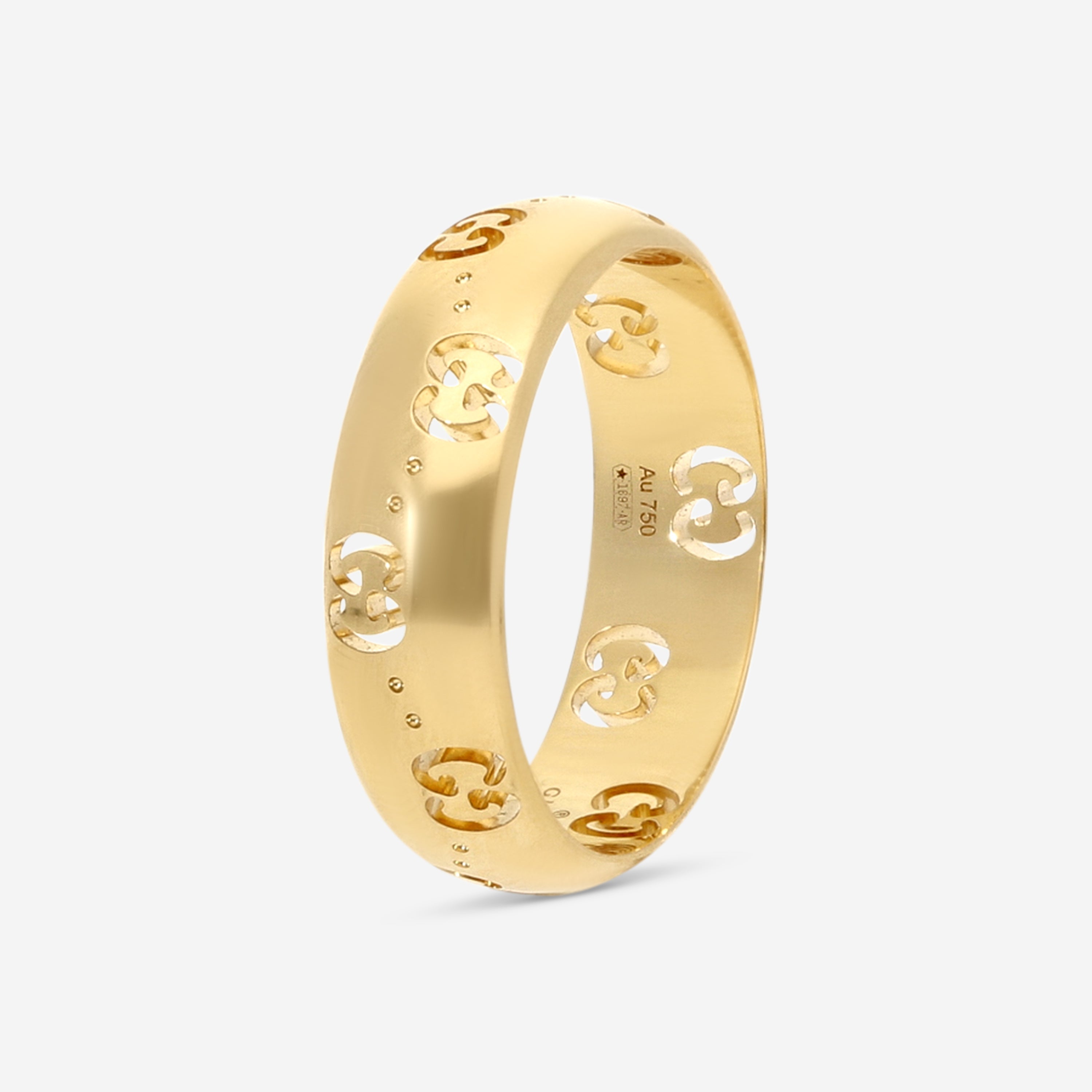 Gucci Icon 18K Yellow Gold Band Ring YBC8043350010 — view 2