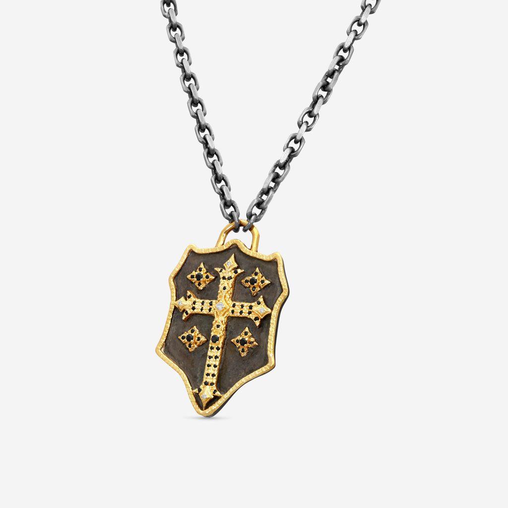 Armenta 18K Yellow Gold & Blackened Sterling Silver Multi-Stone Necklace 17799 — view 2