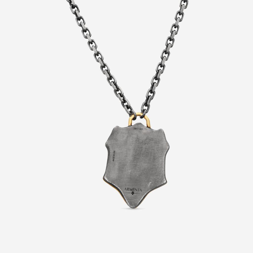 Armenta 18K Yellow Gold & Blackened Sterling Silver Multi-Stone Necklace 17799 — view 4
