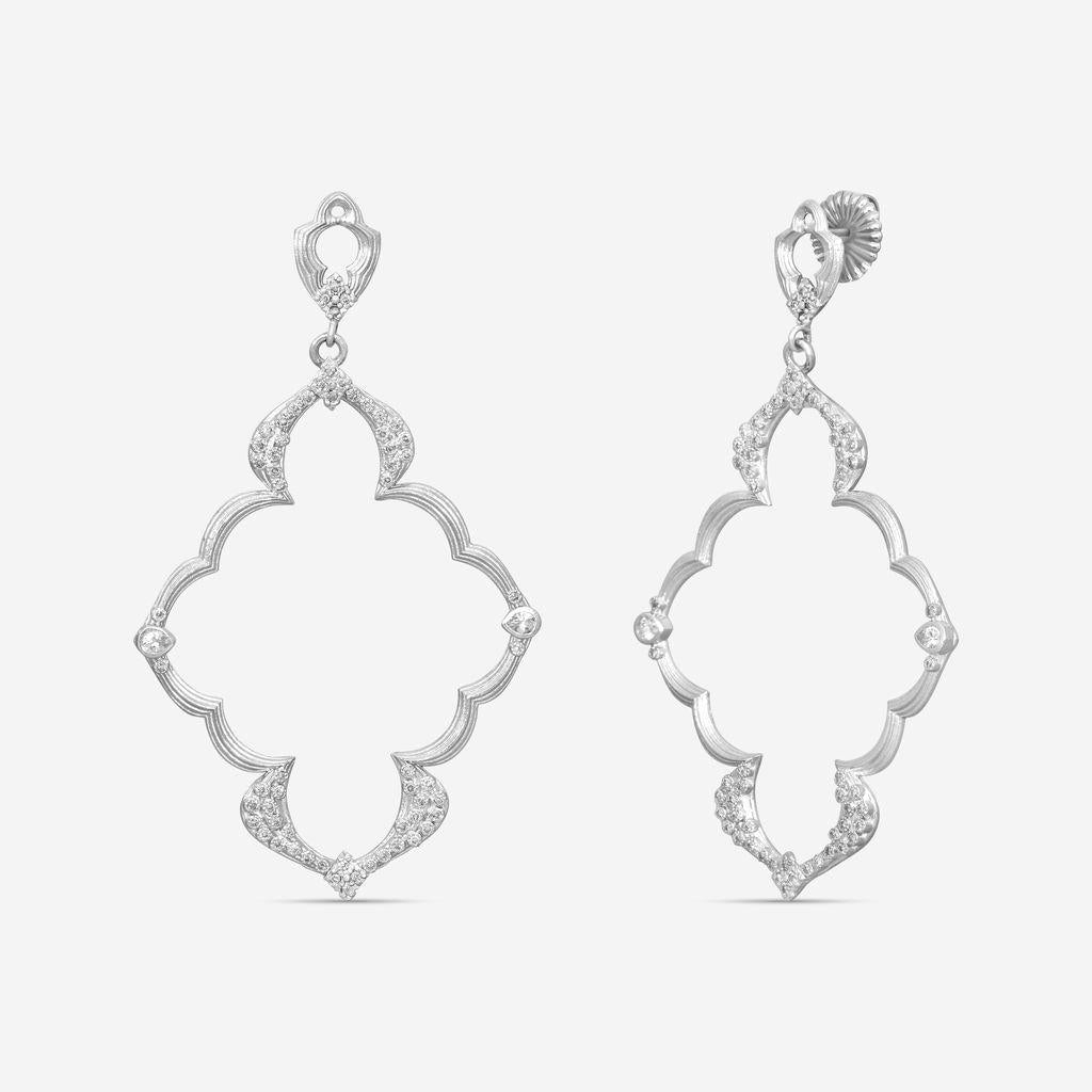 Armenta Grey Sterling Silver Multi-Gemstone Open Frame Dulcinea Earrings 17112 — view 2