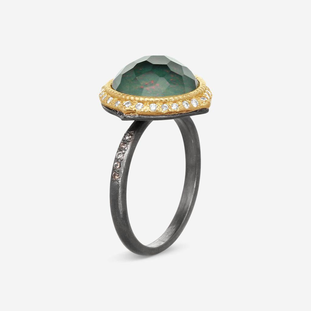 Armenta 18K Yellow Gold & Blackened Sterling Silver Multistone Ring Sz 7.5 19793 — view 2