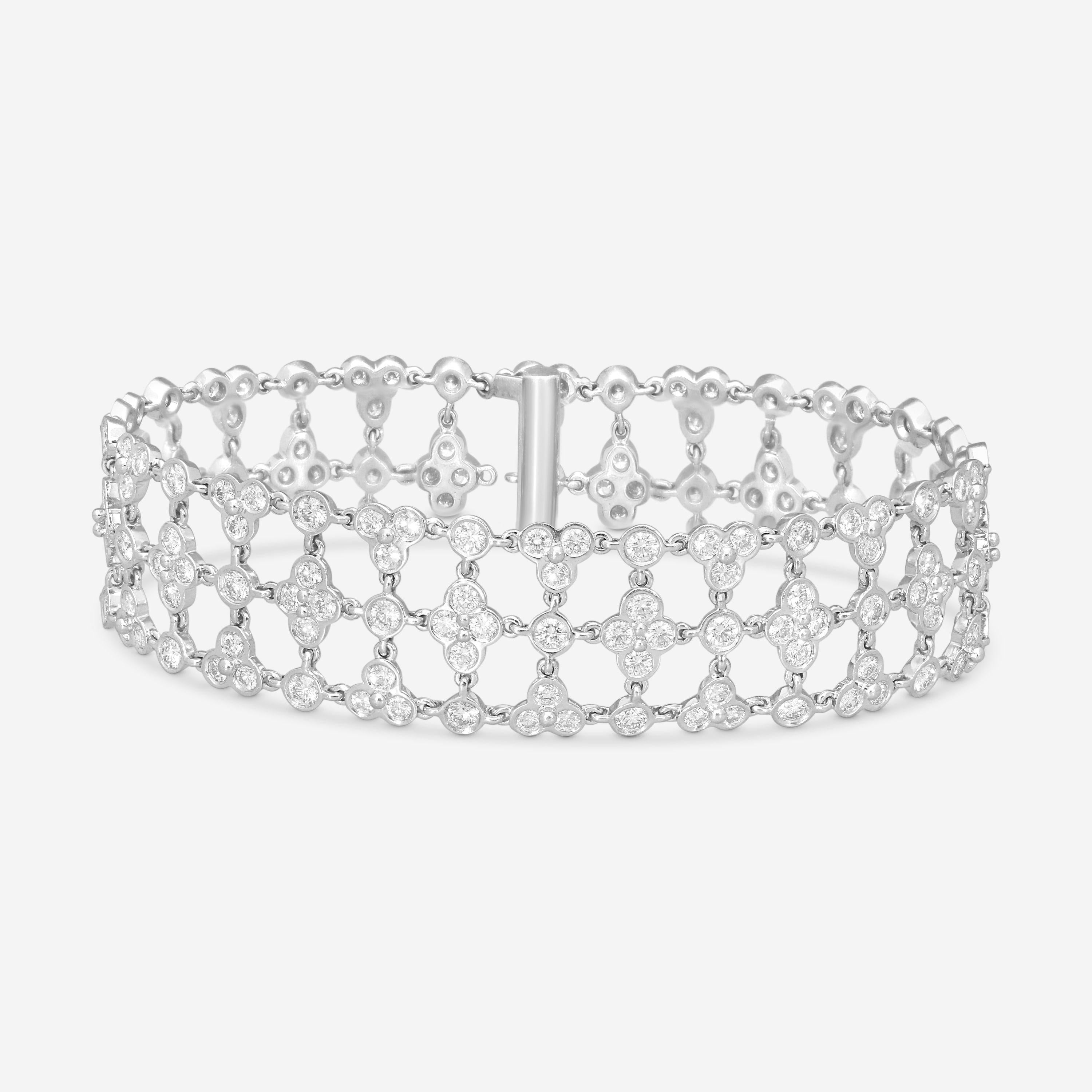 Suna Platinum Diamond Lace Bracelet B3670P