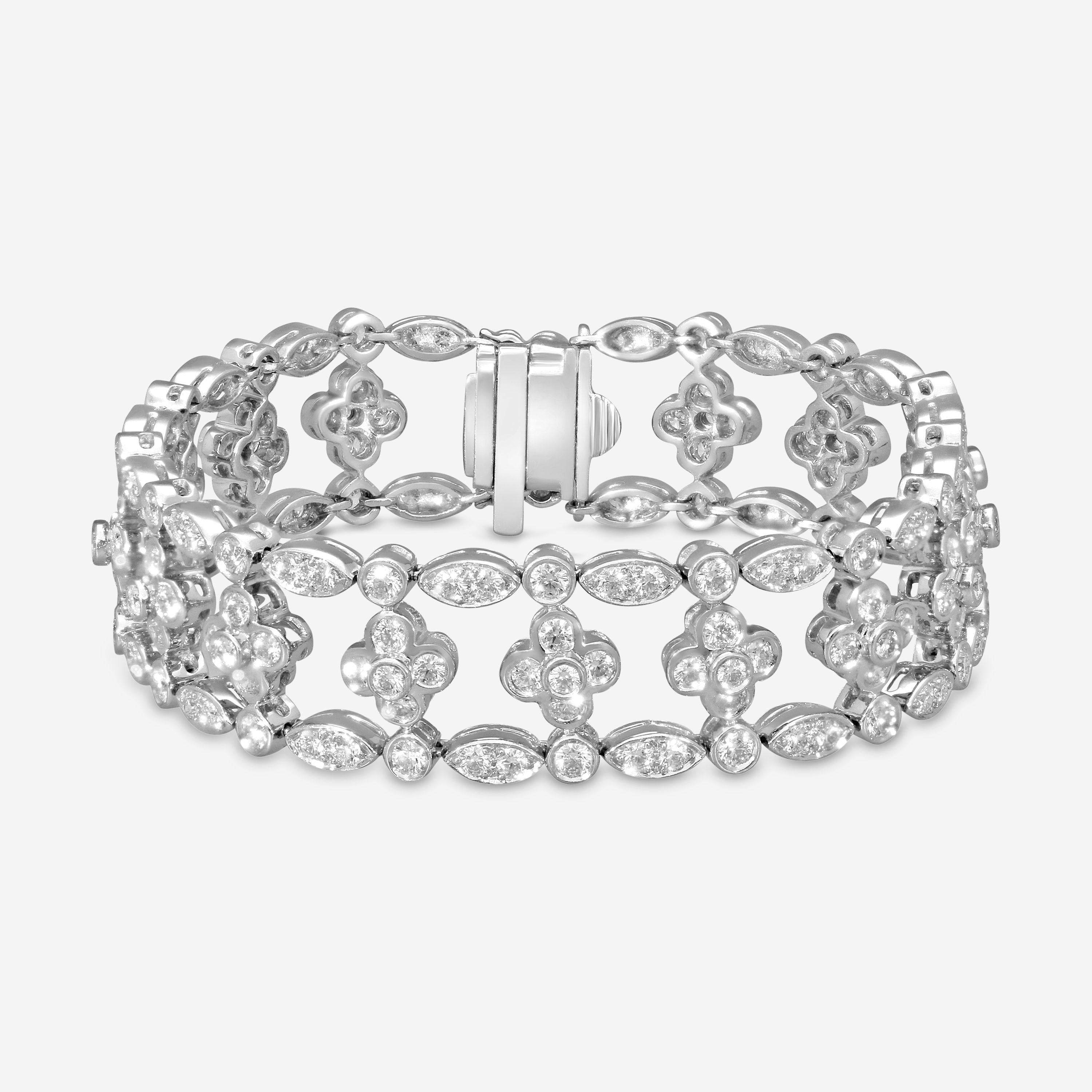 Suna Platinum Diamond Lace Bracelet B3661P