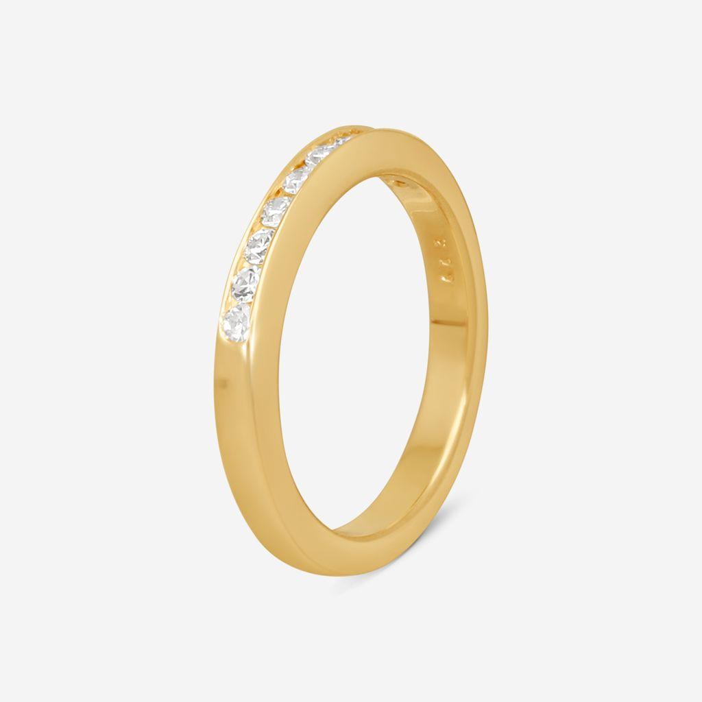 Suna 14K Yellow Gold Diamond Wedding Ring Sz. 5 W12YY10 — view 2