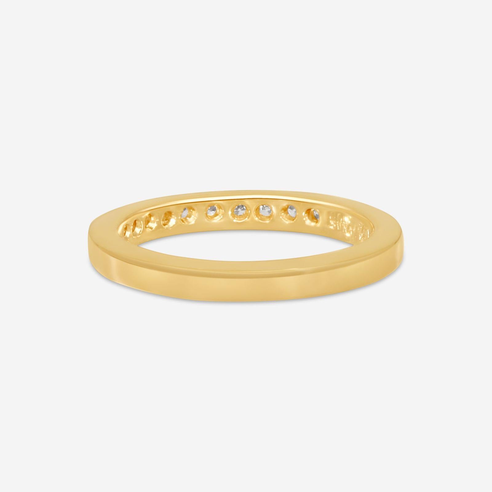 Suna 14K Yellow Gold Diamond Wedding Ring Sz. 5 W12YY10 — view 3