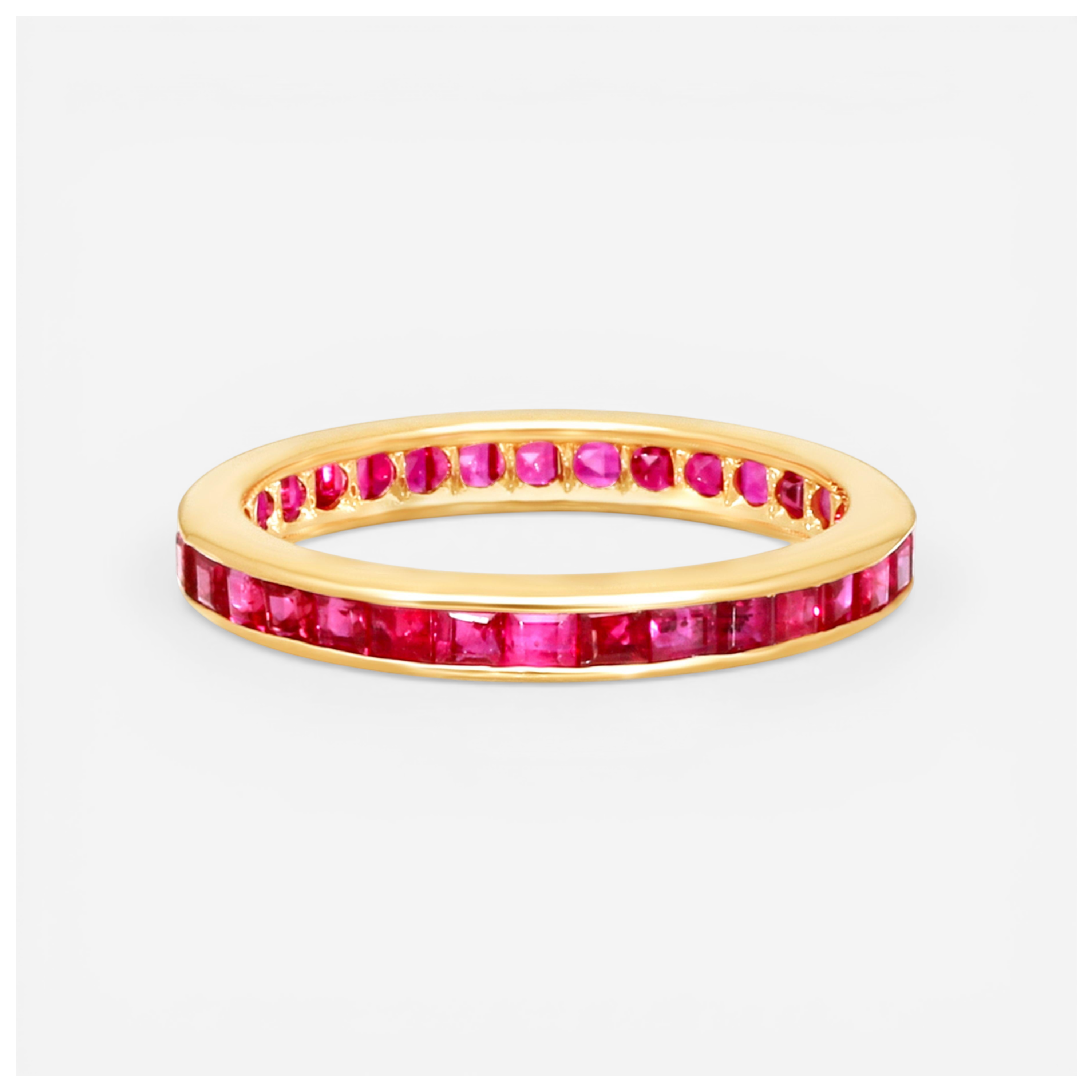 Suna 14K Yellow Gold Ruby Wedding Band Ring Sz. 6 W88629RYY