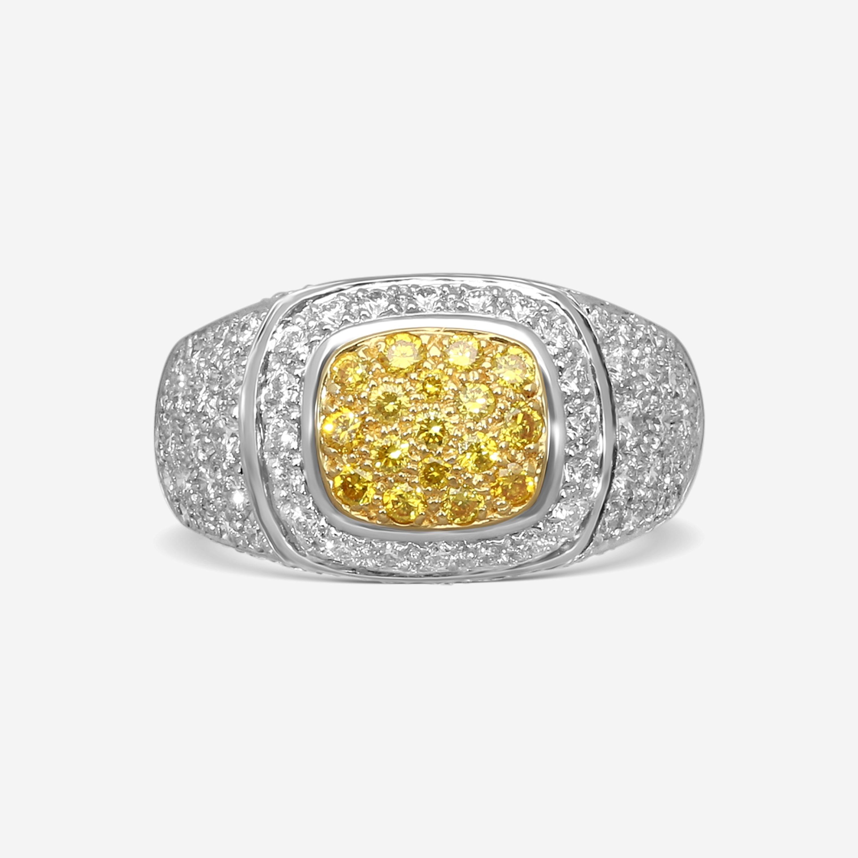 Suna Platinum & 18K Yellow Gold Diamond Ring Sz. 6.25 R7129CT