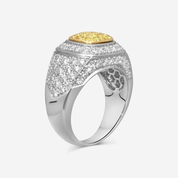 Suna Platinum & 18K Yellow Gold Diamond Ring Sz. 6.25 R7129CT — view 2