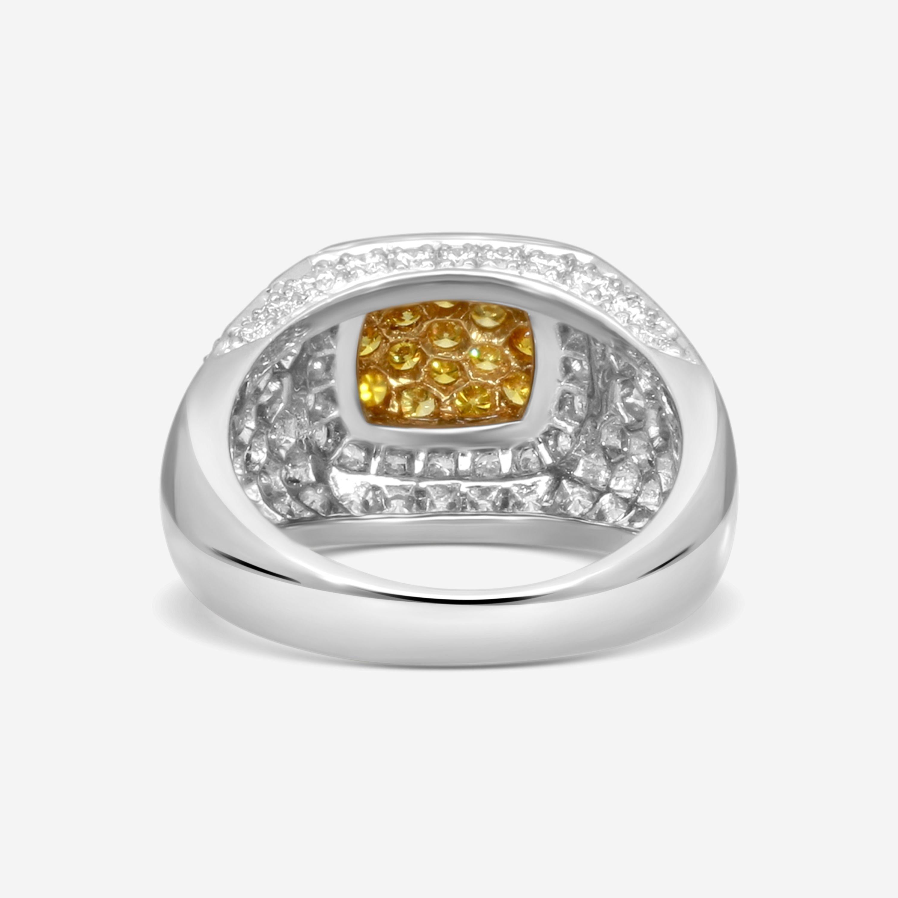 Suna Platinum & 18K Yellow Gold Diamond Ring Sz. 6.25 R7129CT — view 3