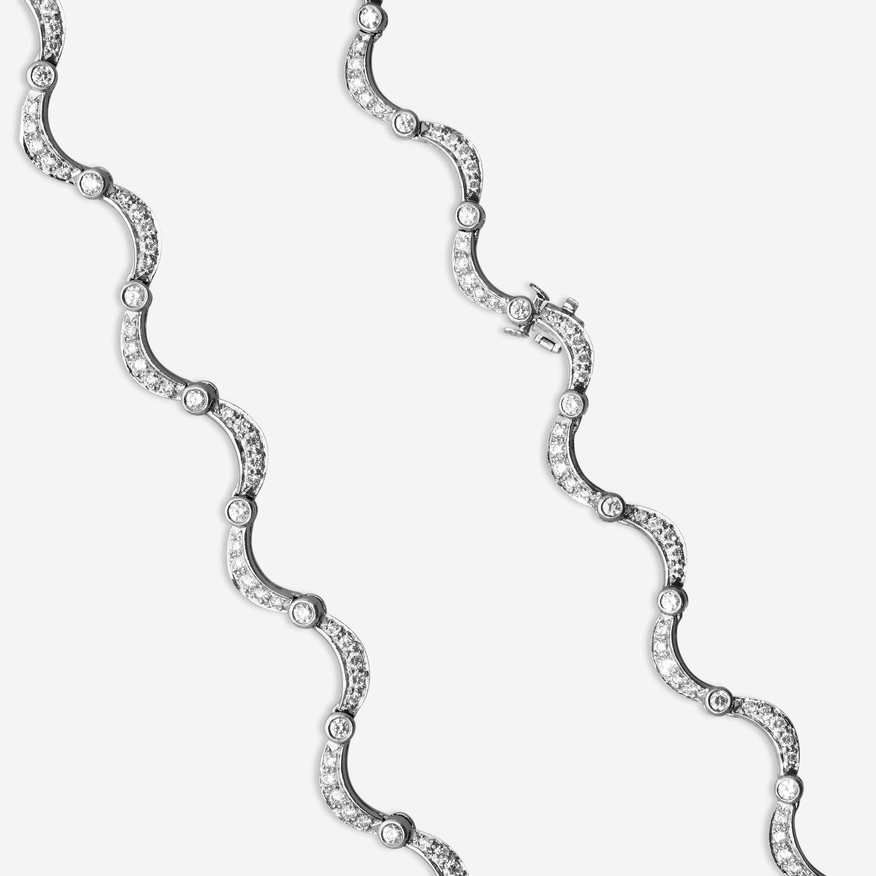 Suna Platinum Diamond Choker Necklace N251P — view 3