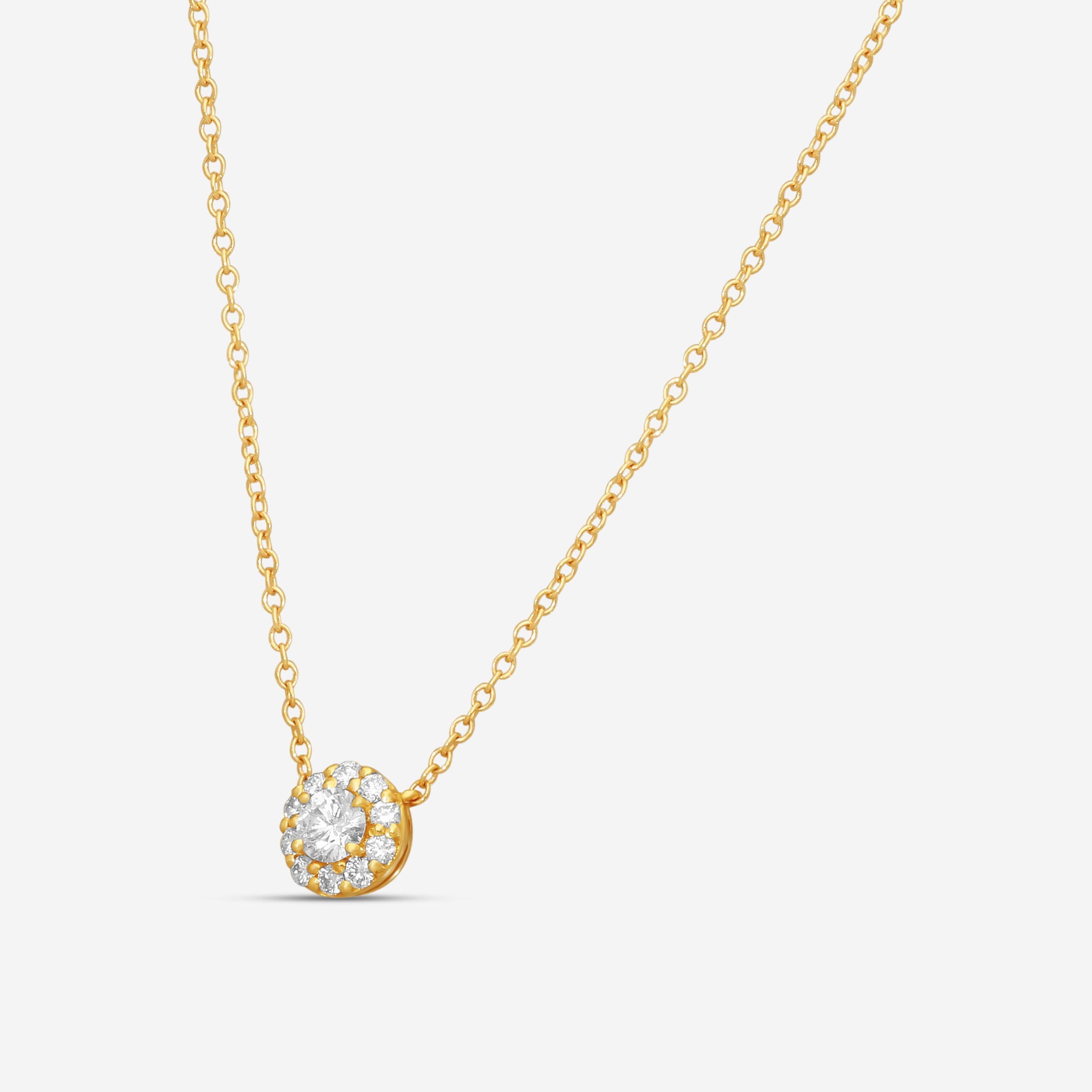 Suna 18K Rose Gold Diamond Pendant Necklace N7567PG50 — view 2