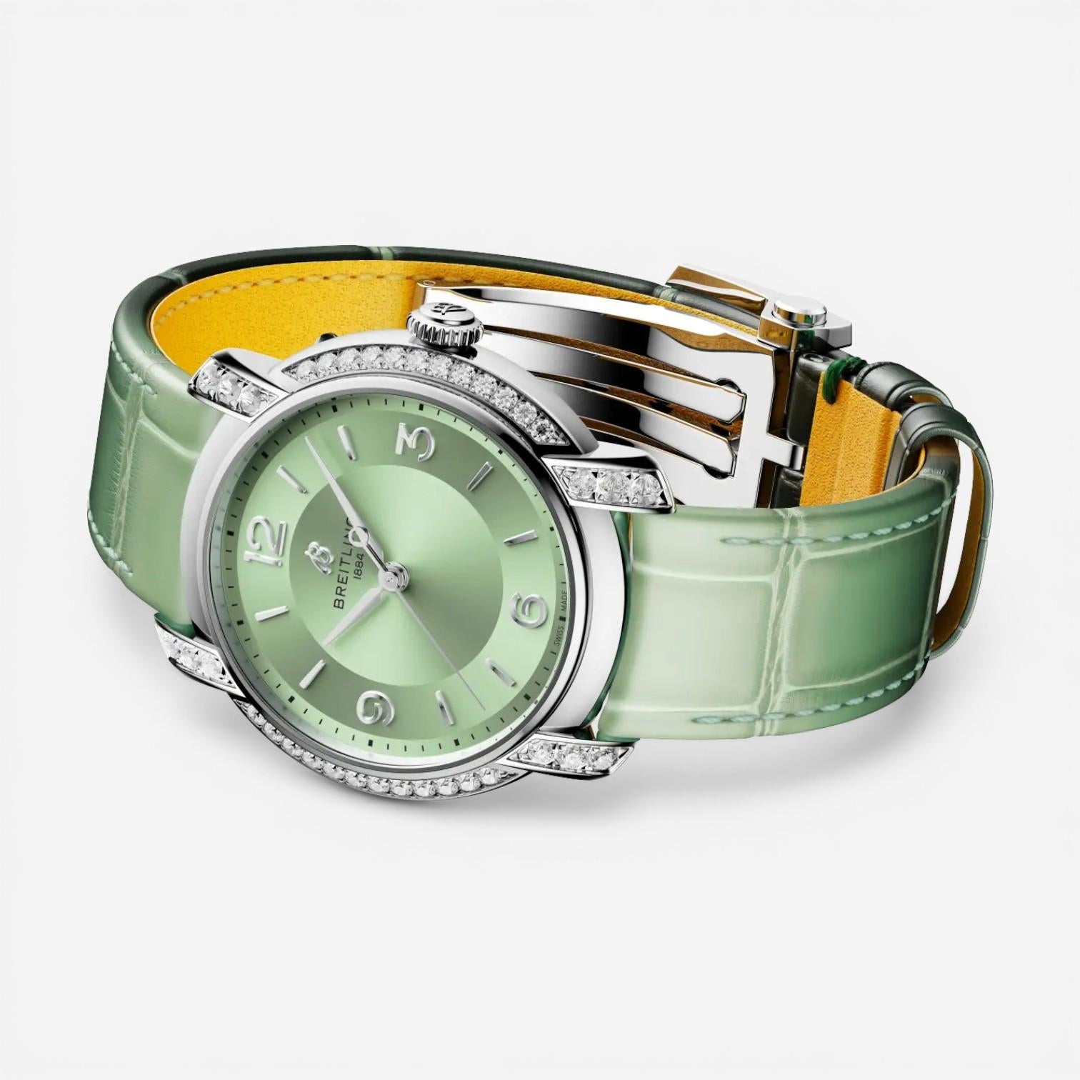 Breitling Premier Stainless Steel Diamond Automatic Ladies Watch A10310671L1P1 — view 3