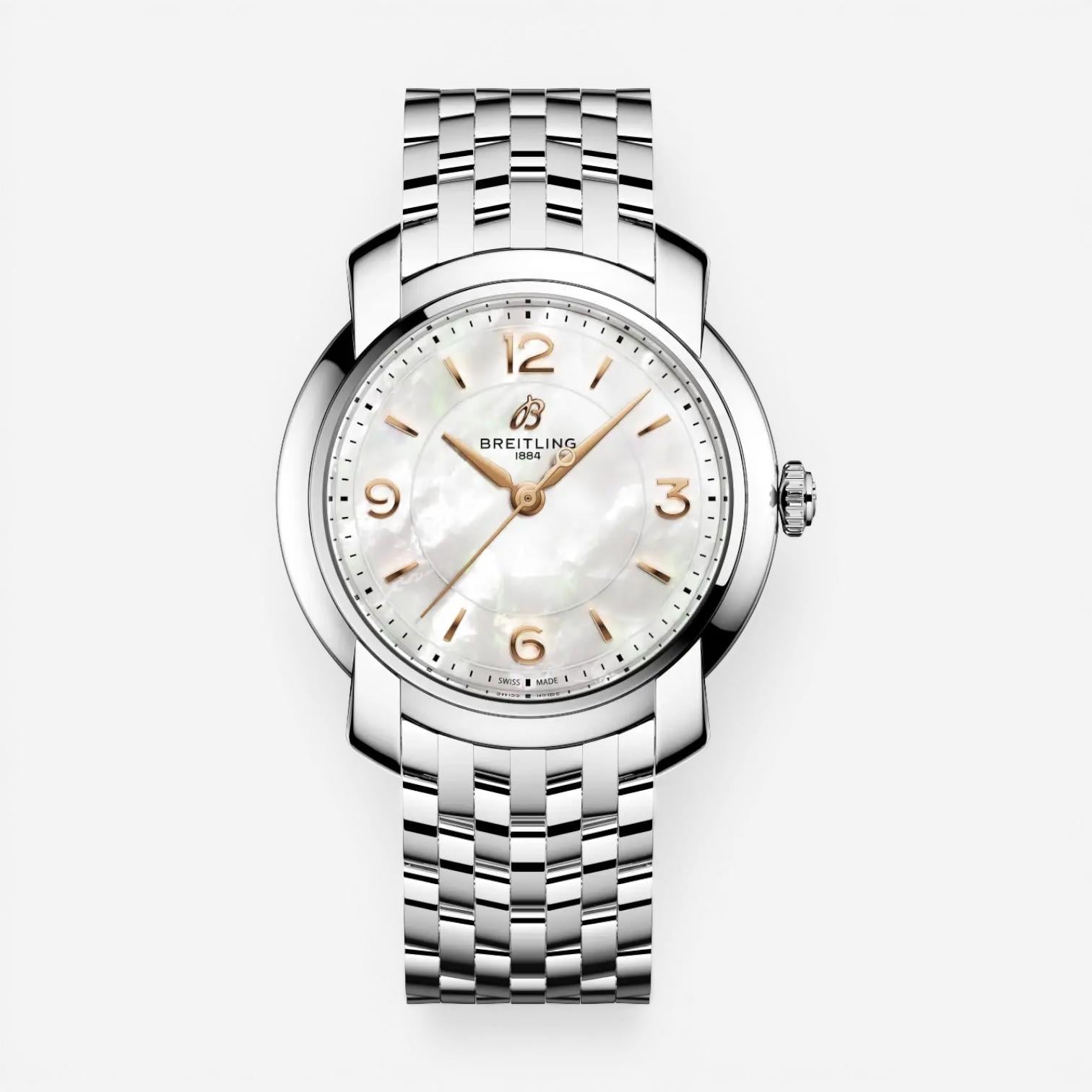 Breitling Premier Stainless Steel Quartz Ladies Watch A77330121A2A1