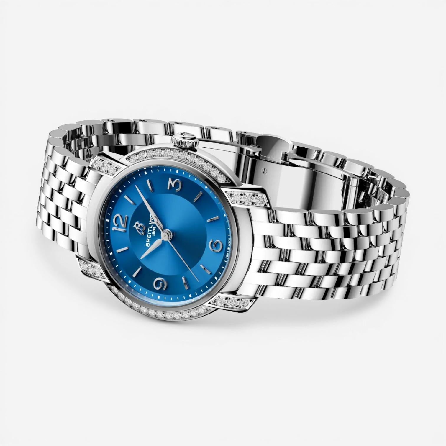Breitling Premier Stainless Steel Diamond Quartz Ladies Watch A77330671C1A1 — view 3
