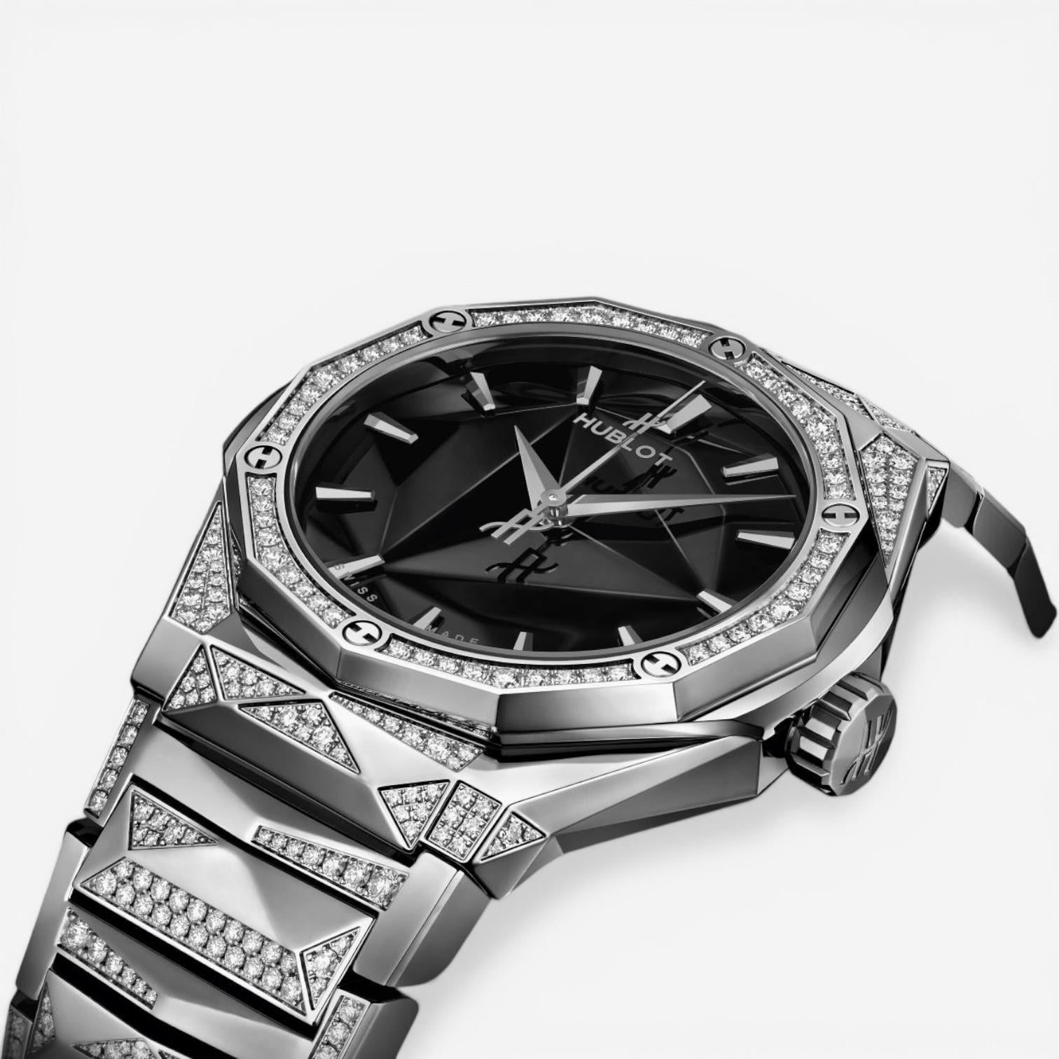 Hublot Classic Fusion Orlinski Titanium Diamond Automatic Men's Watch 550.NS.180 — view 2