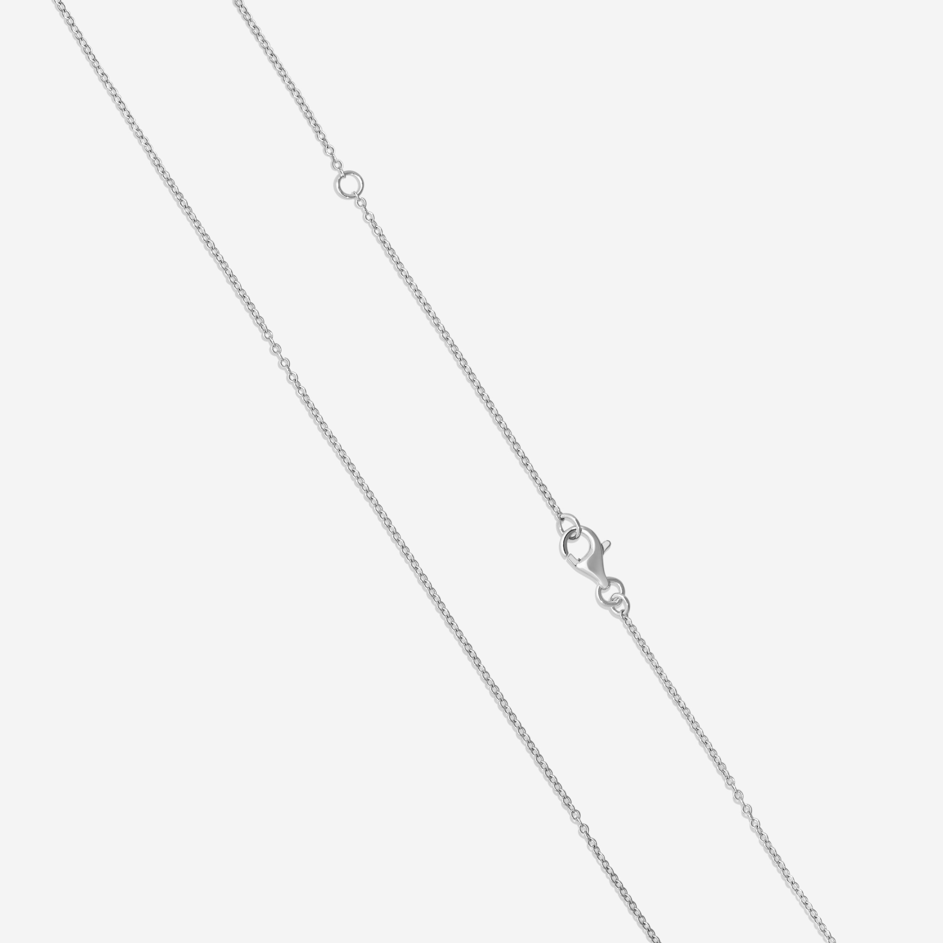 Assael 18K White Gold Pearl & Diamond Pendant Necklace P3666 — view 3