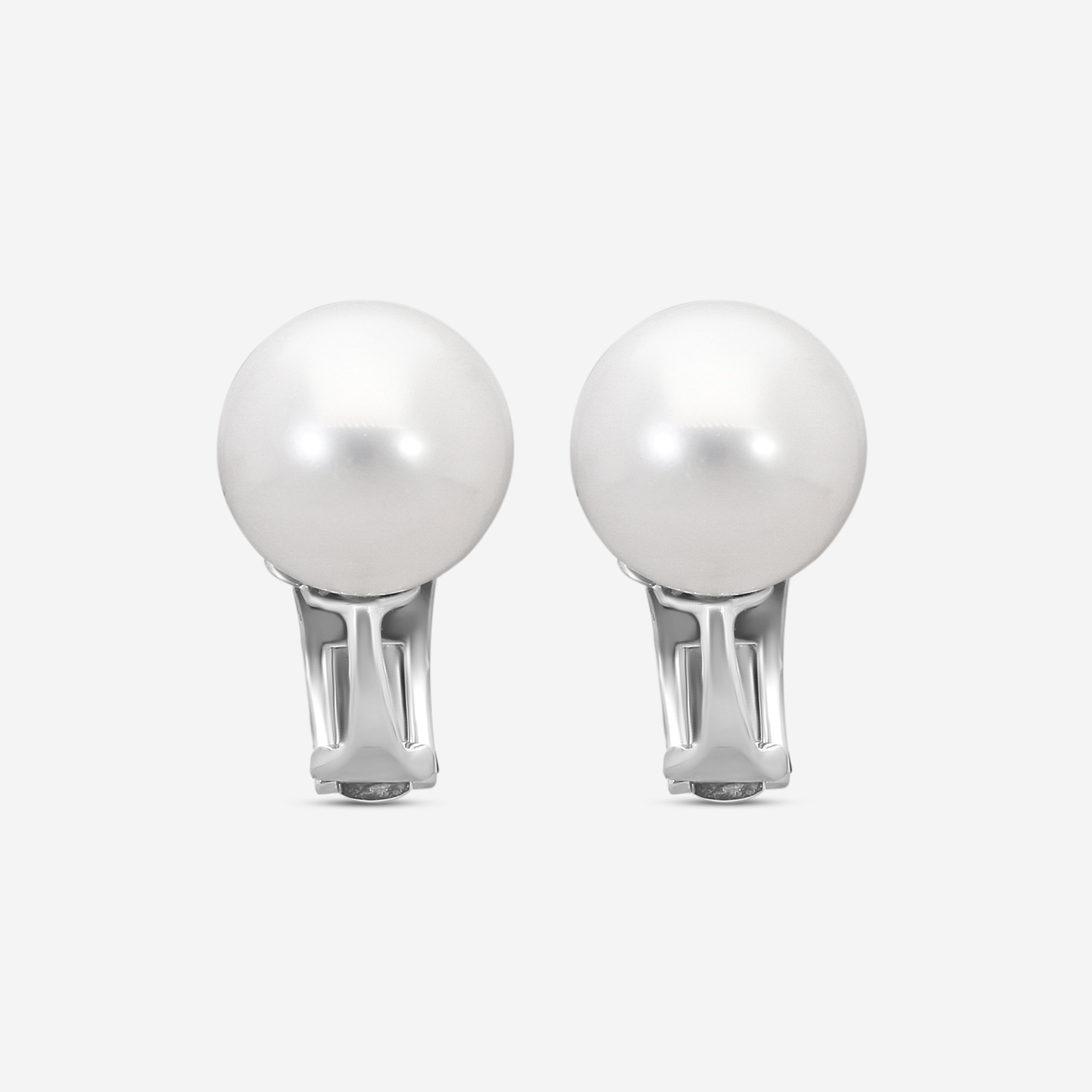 Assael 18K White Gold South Sea Cultured Pearl Clip Earrings E6580