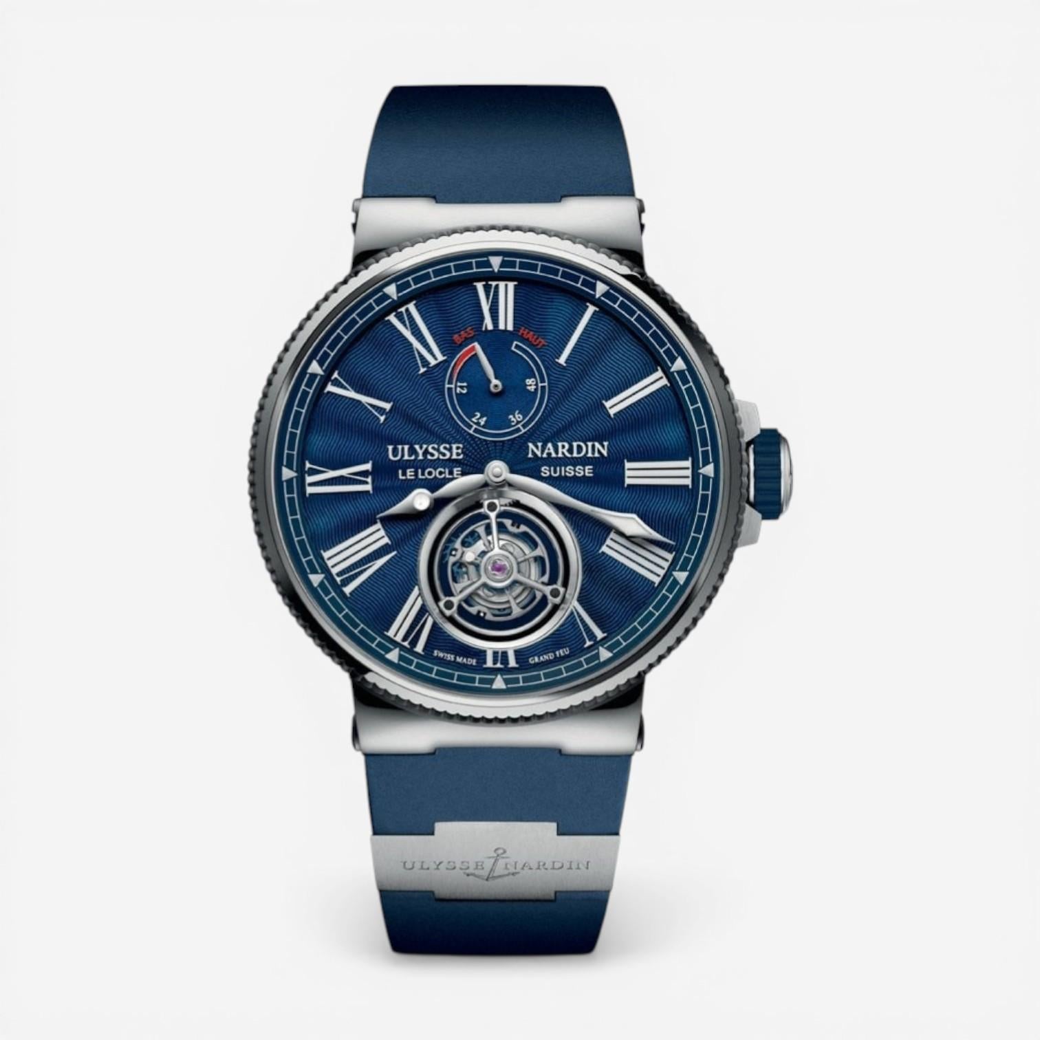 Ulysse Nardin Marine Tourbillon Stainless Steel Automatic Men's Watch 1283-181/E — view 1
