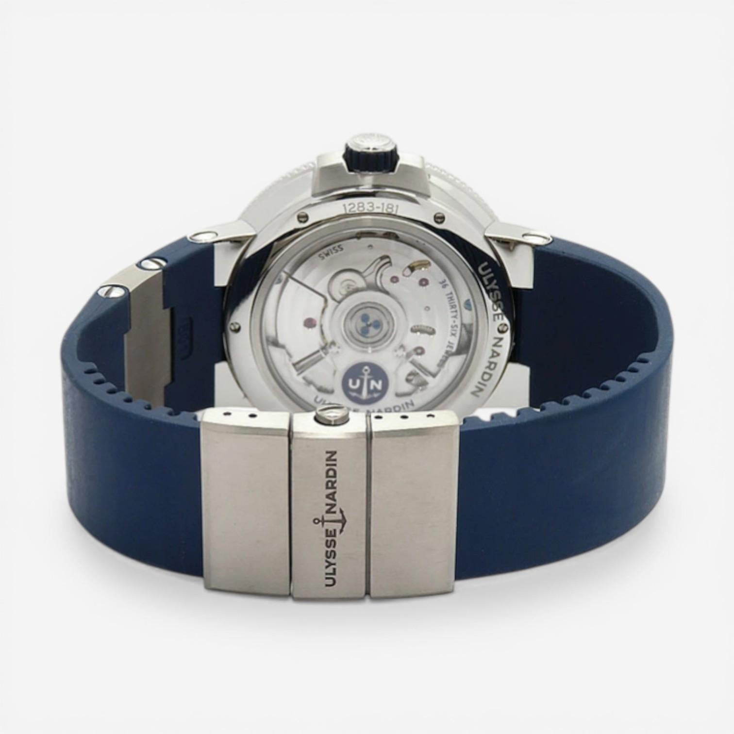Ulysse Nardin Marine Tourbillon Stainless Steel Automatic Men's Watch 1283-181/E — view 3