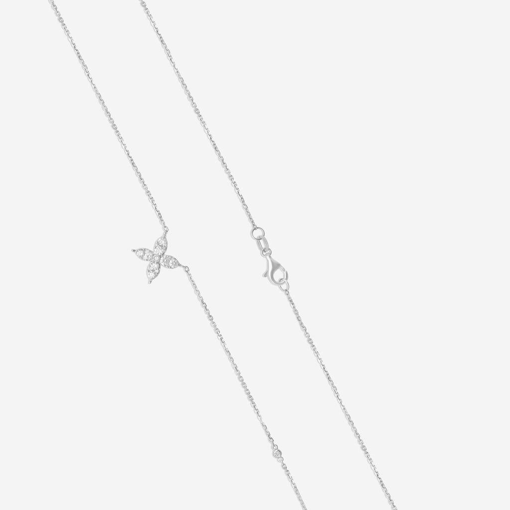 Ina Mar 14K White Gold Diamond Butterfly Necklace NK07557-CS4WH — view 3