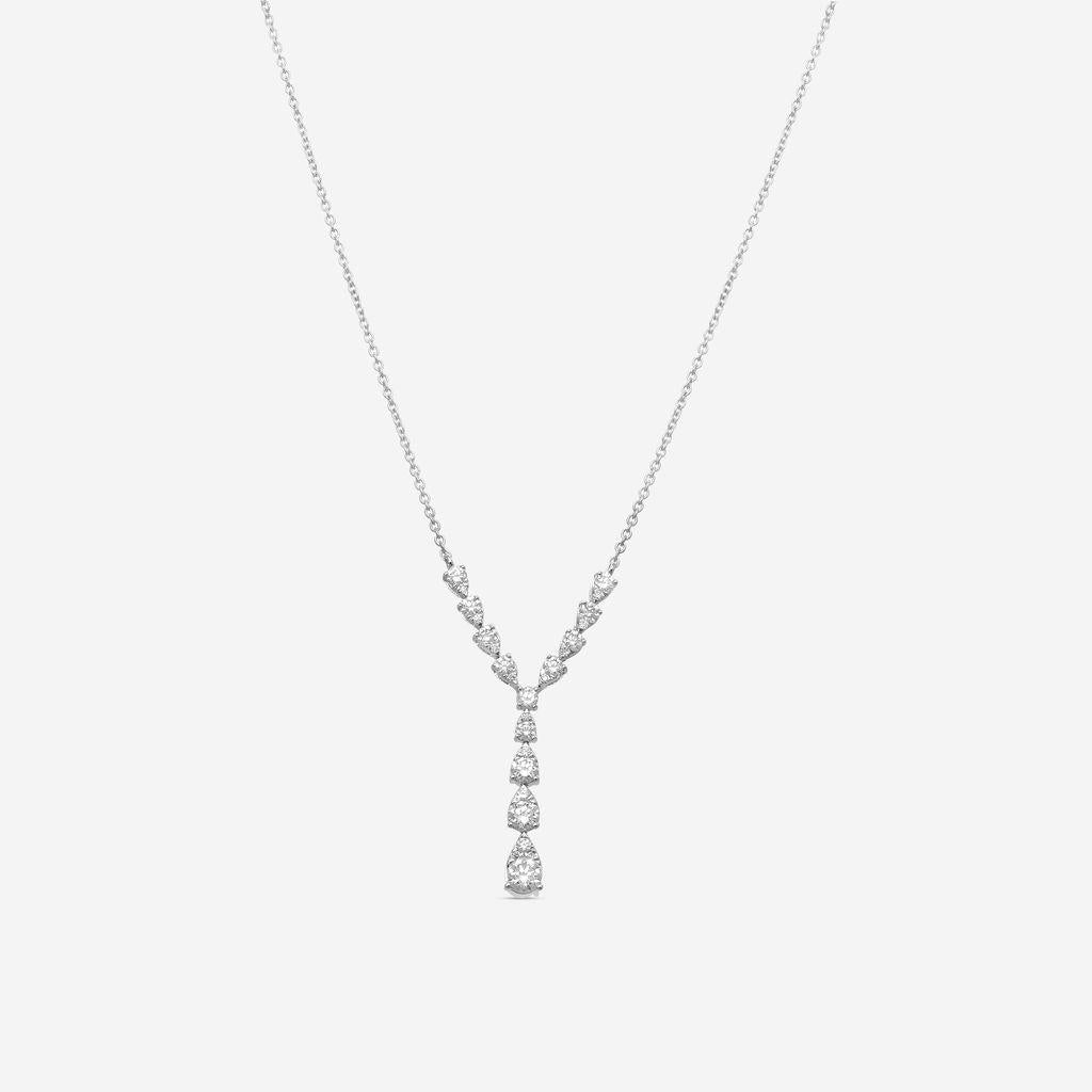 Ina Mar 14K White Gold 0.85 ctw Diamond Lariat Necklace NK07573-CZ4WH